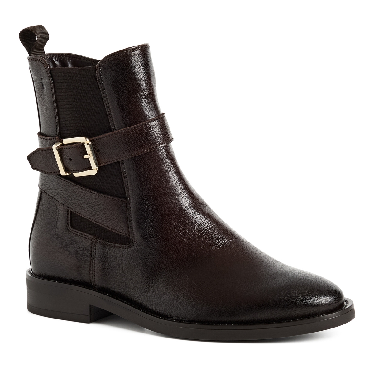 Bottine Chelsea en cuir marron mocca, TAMARIS
