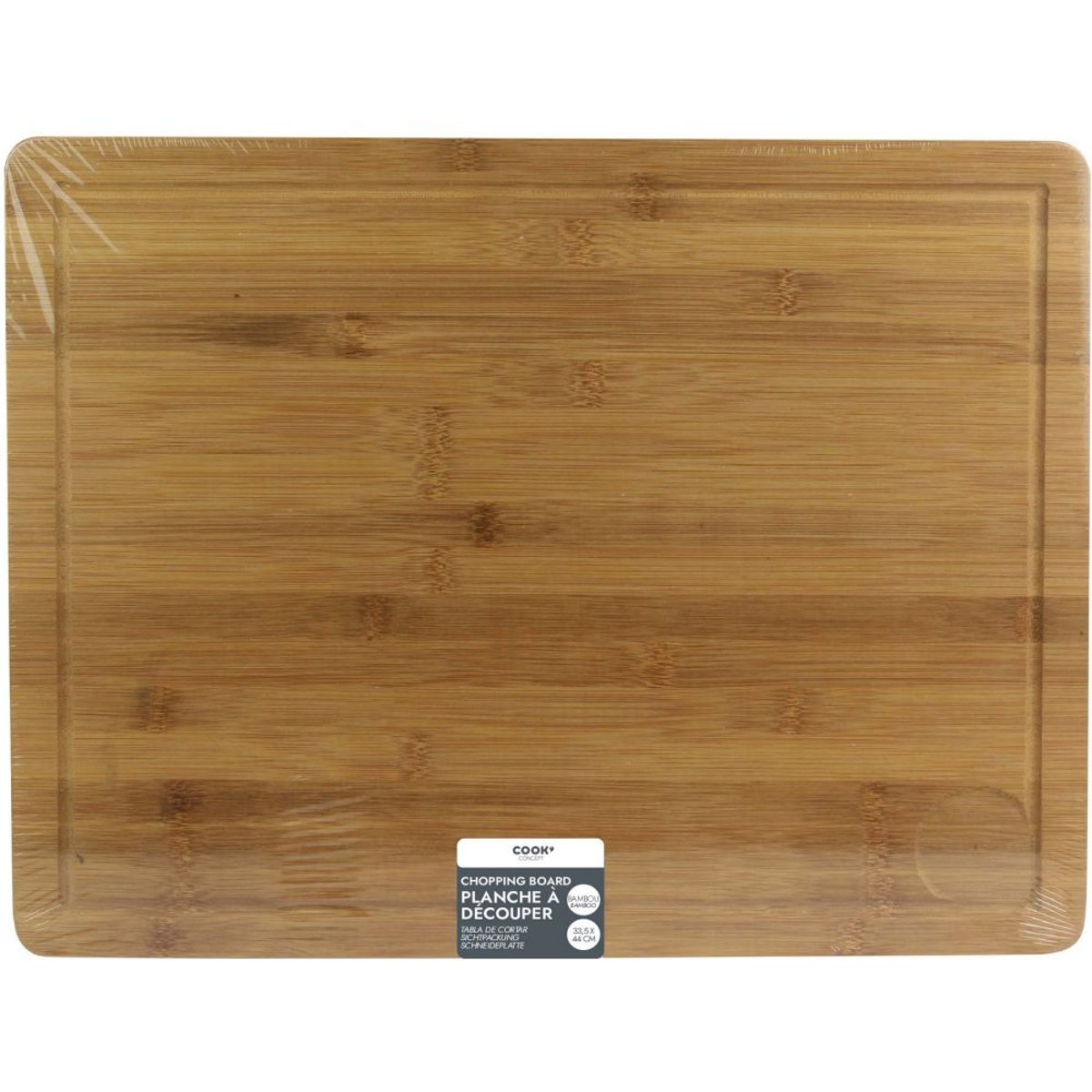 Planche à découper a decouper avec rebord bambou 33.5x beige, COOK CONCEPT