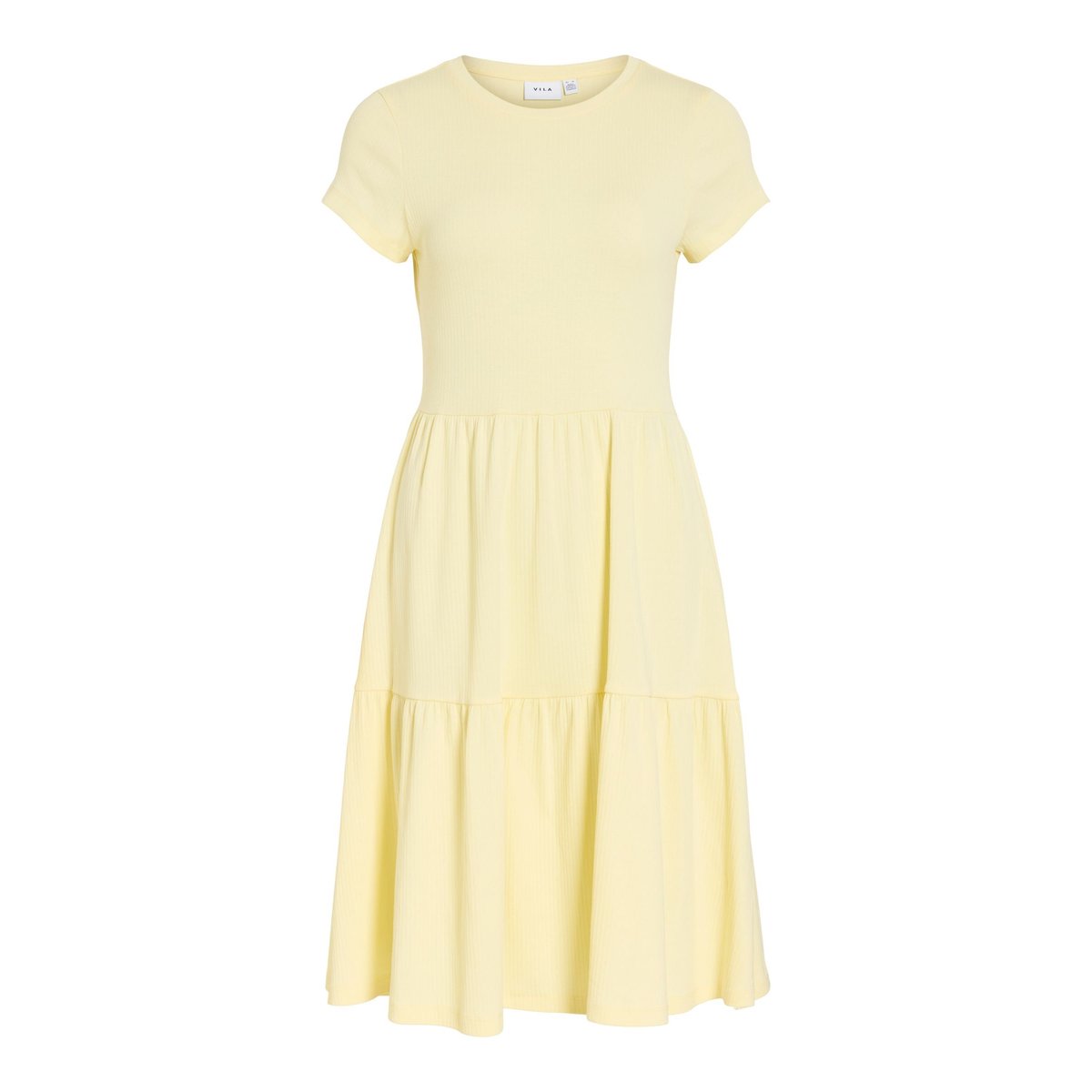 Robe Mi-Longue pastel yellow, VILA