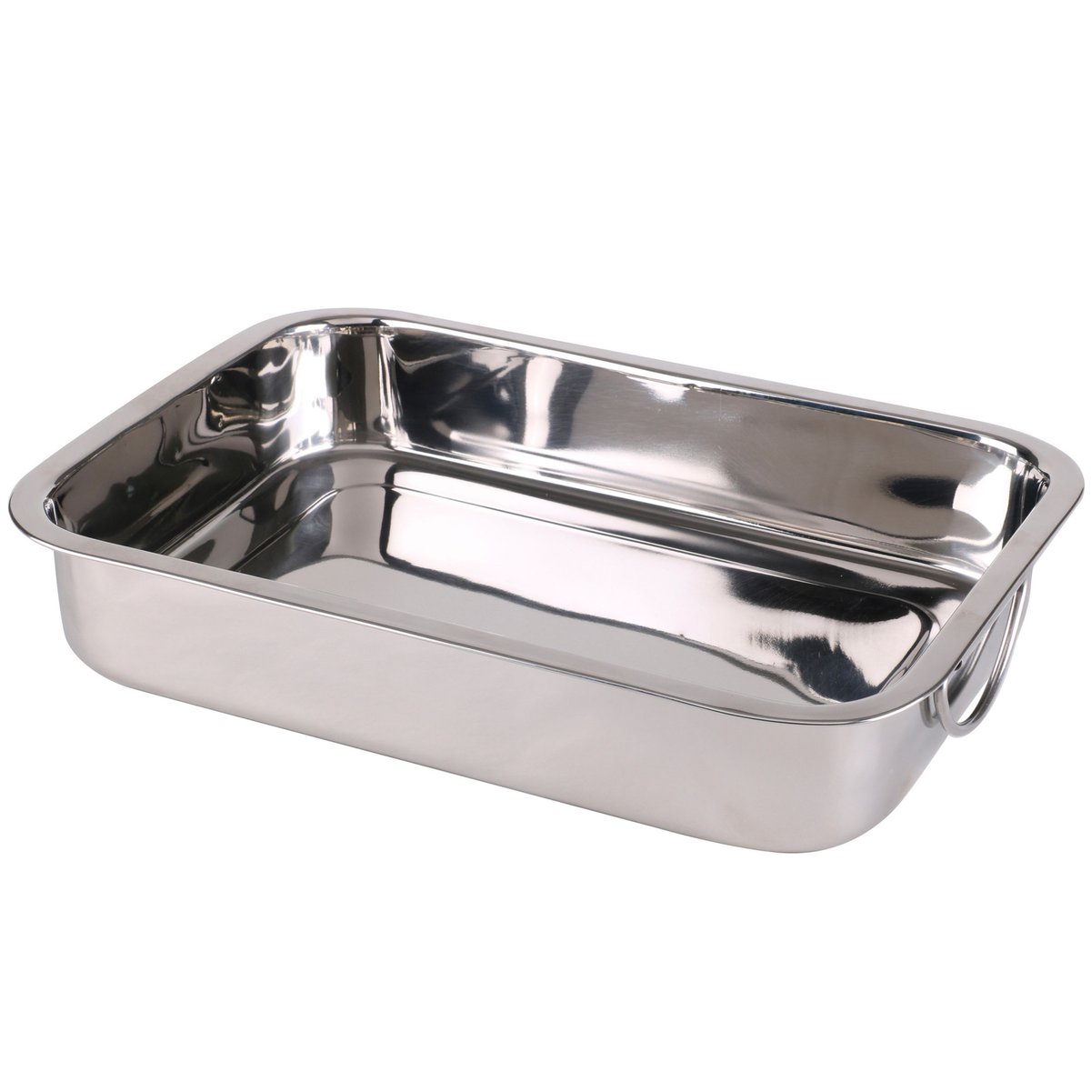 Plat à lasagne inox avec poignées - 38x27.5x6.5cm chrome/inox, WADIGA