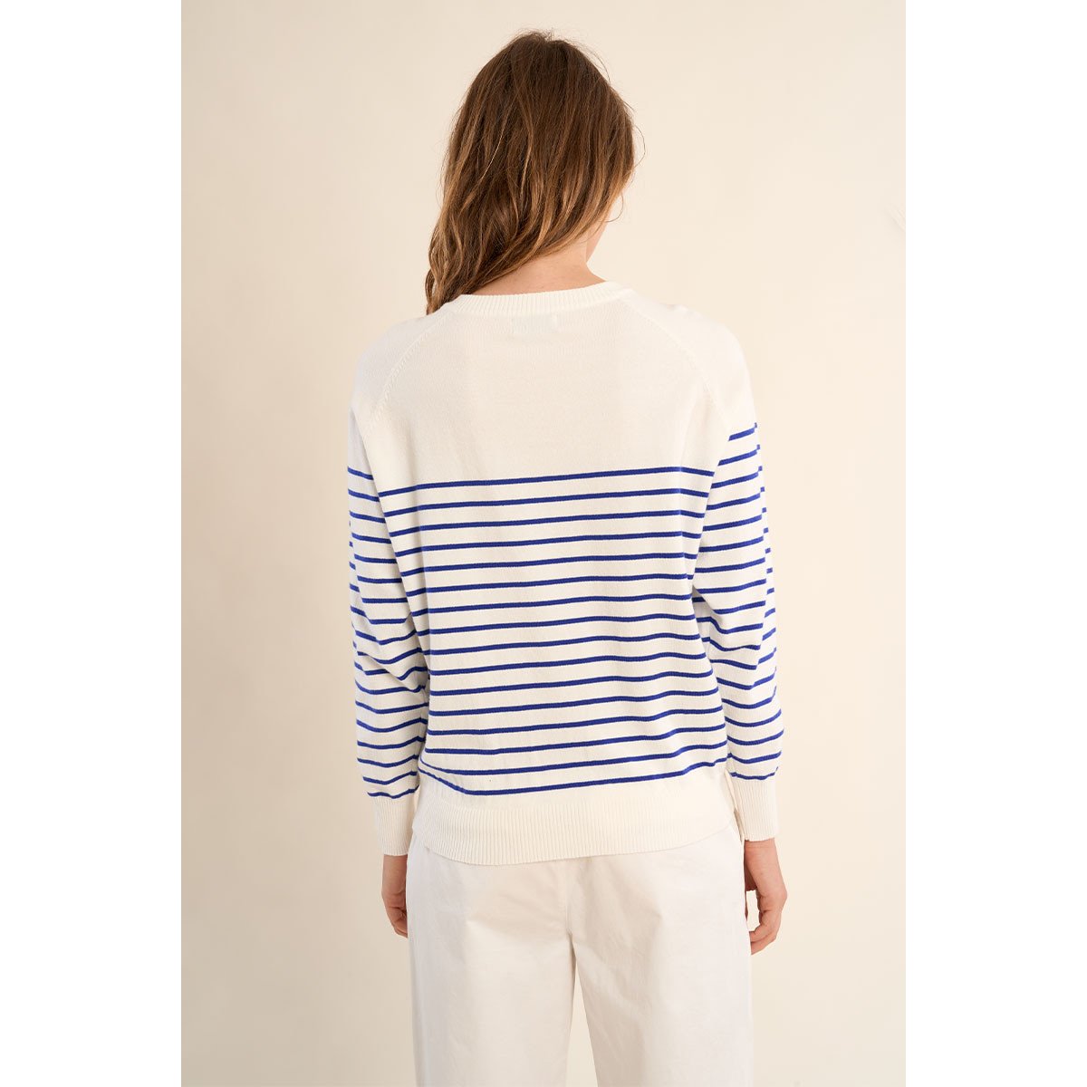 Sous-pull rayé offwhite/blue, MOLLY BRACKEN