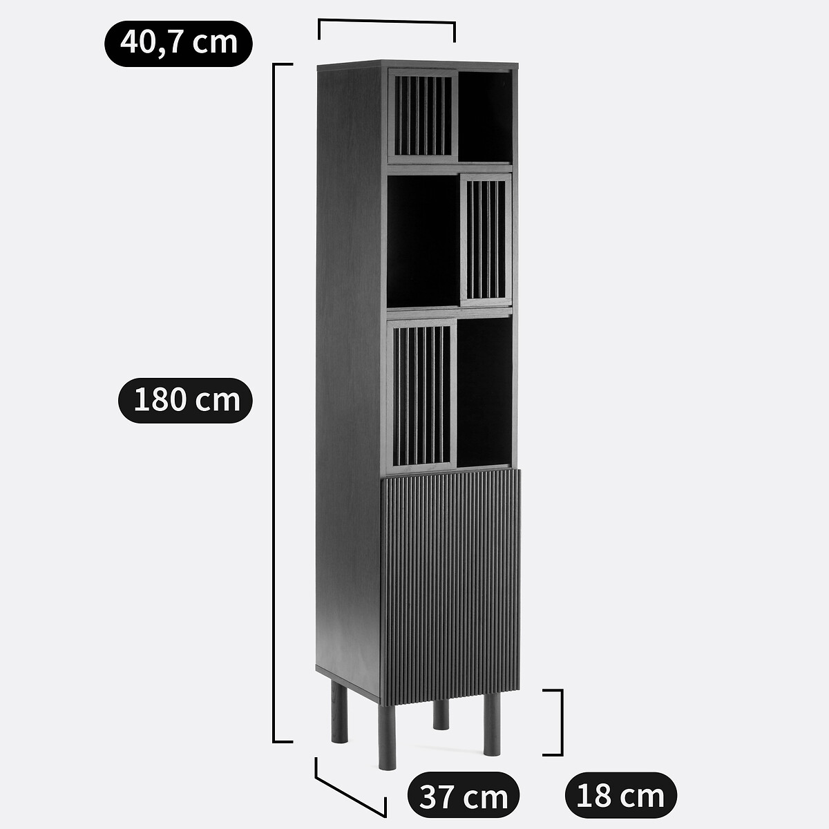 Colonne de rangement de salle de bain, Bilbao bois clair, LA REDOUTE INTERIEURS