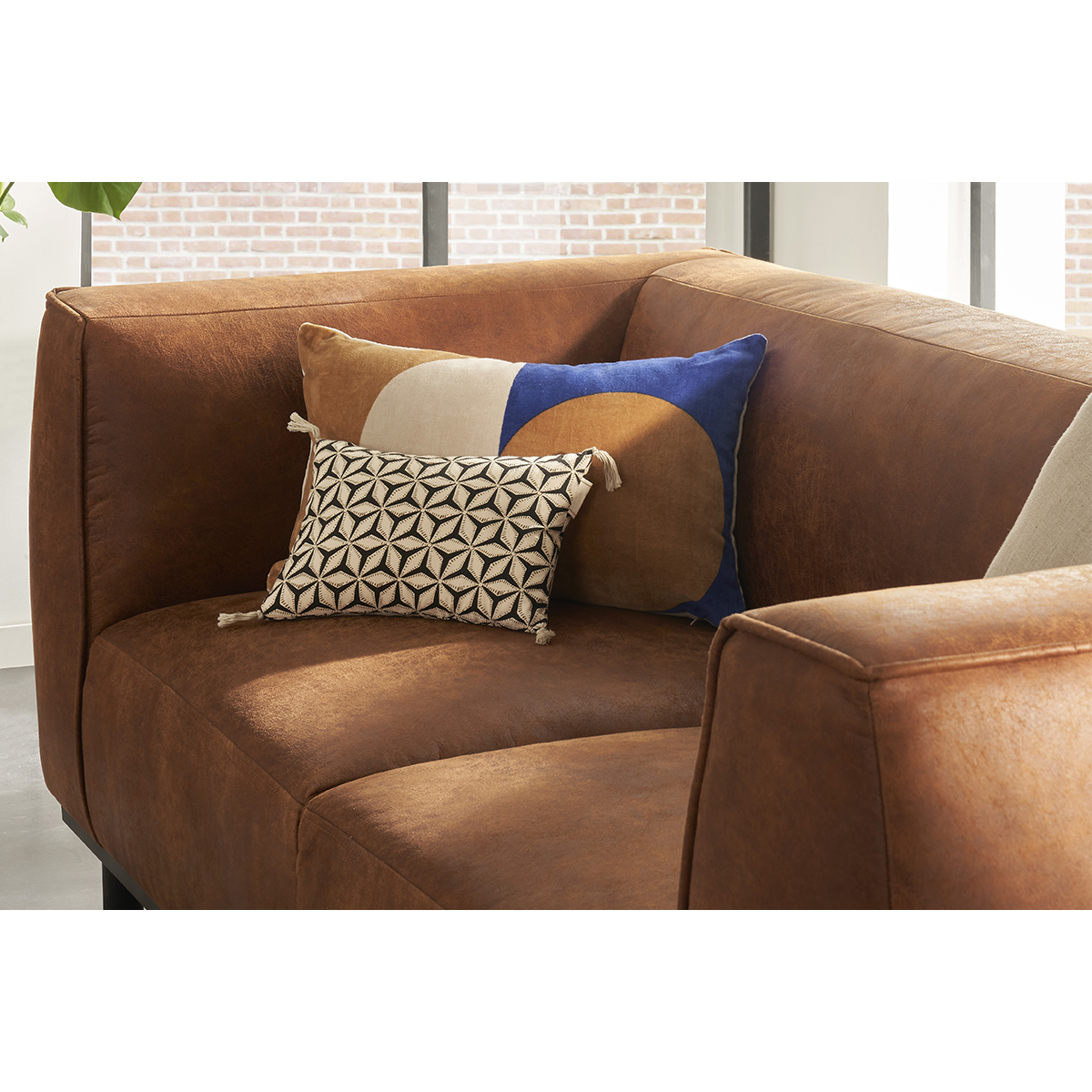 Canapé scandinave 2-3 places MORRIS marron, MILIBOO