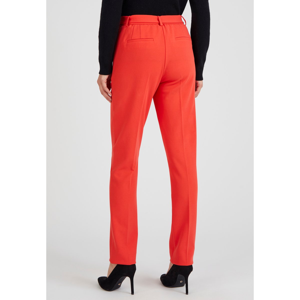 Pantalon fuselé en maille rouge, DAMART