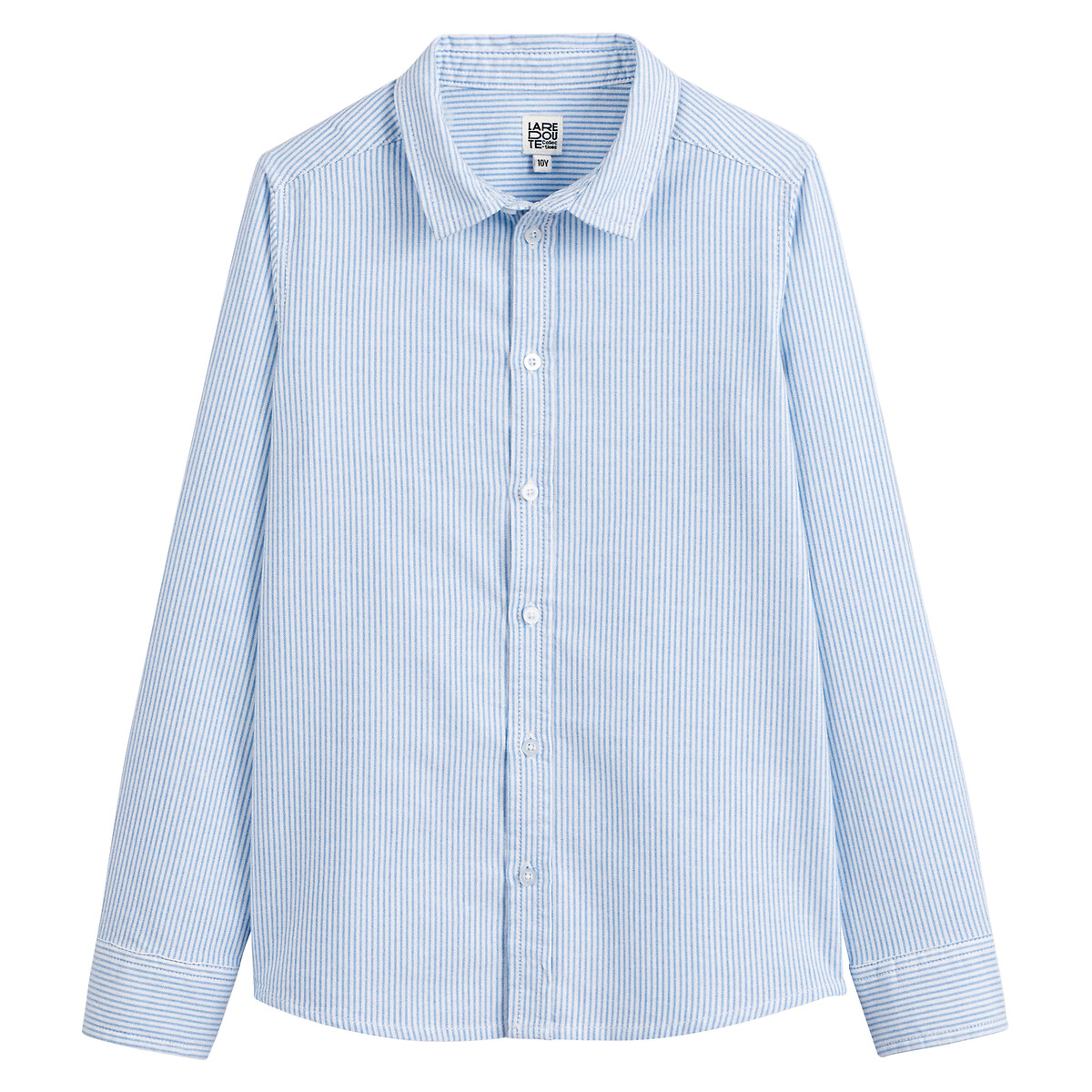 Camicia a righe con maniche lunghe rigato bianco blu, LA REDOUTE COLLECTIONS