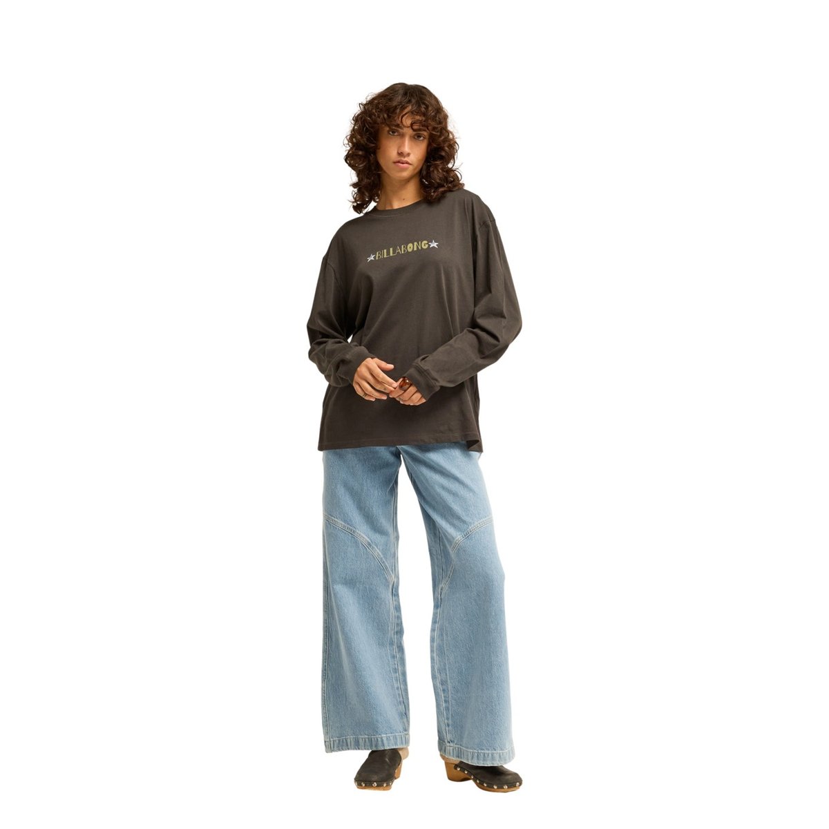 T shirt manches longues RINDING WEST noir off black, BILLABONG