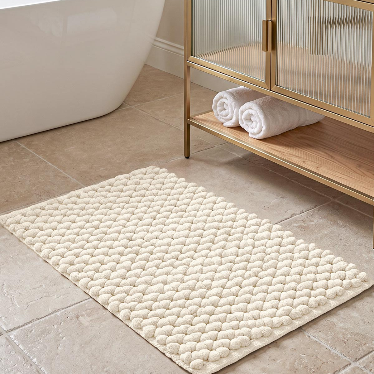 Tapis très épais 3500 g/m² SENJA ecru, SENSEI MAISON