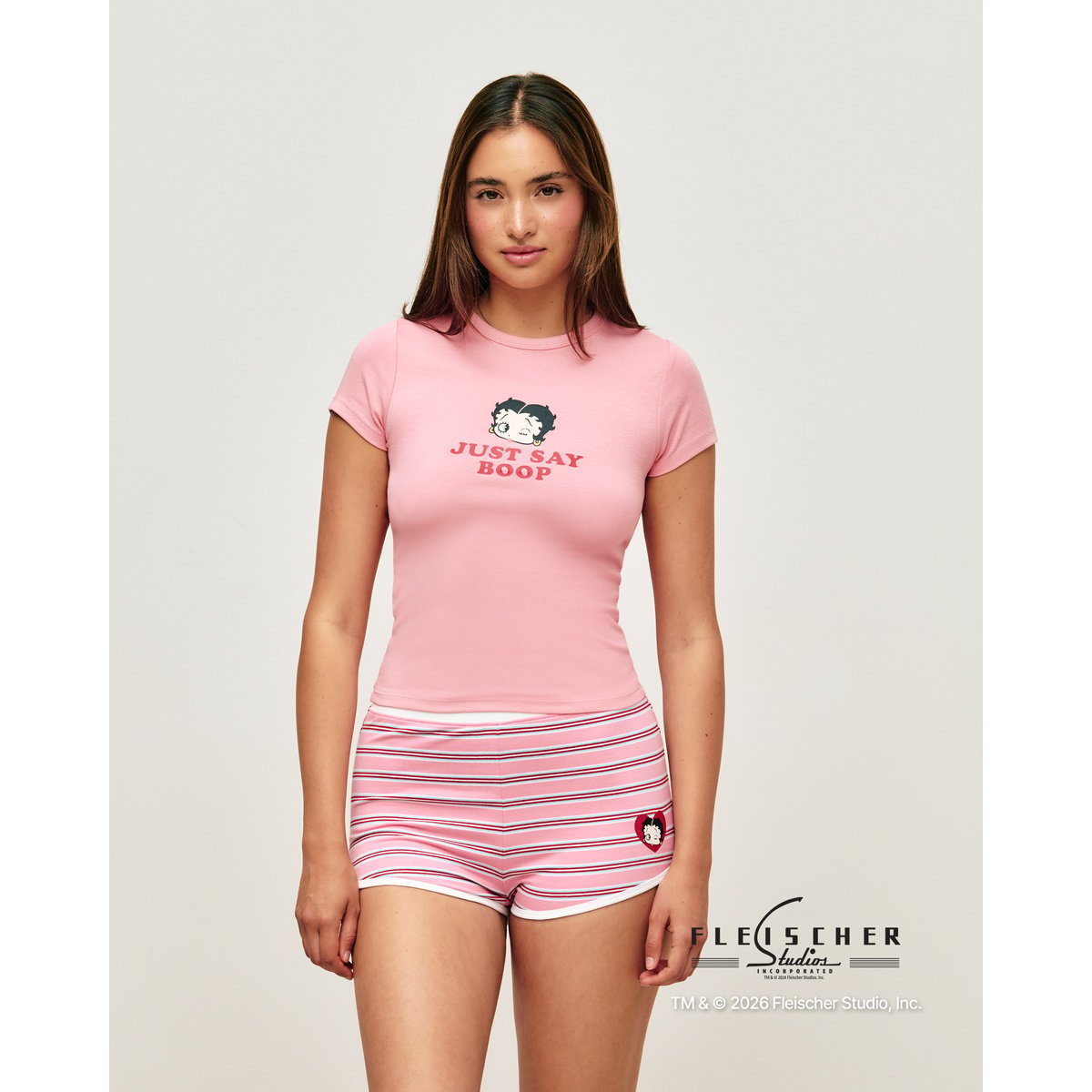 Top court en jersey Betty Boop BETTYIZ rose, UNDIZ