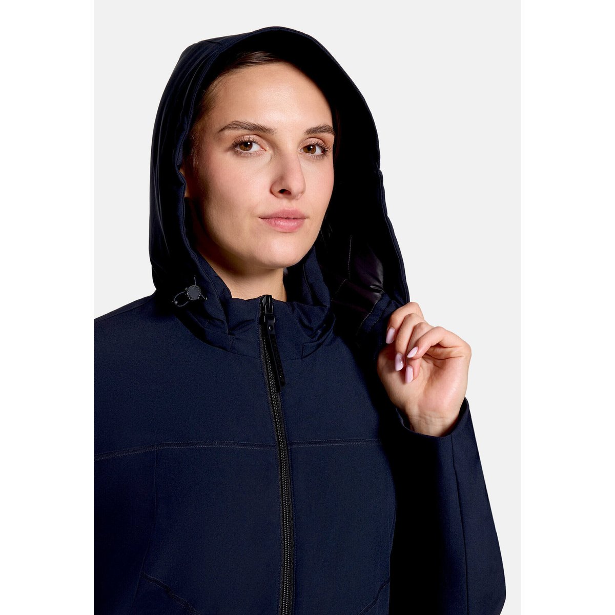 Veste outdoor à capuche amovible bleu foncé, BETTY BARCLAY