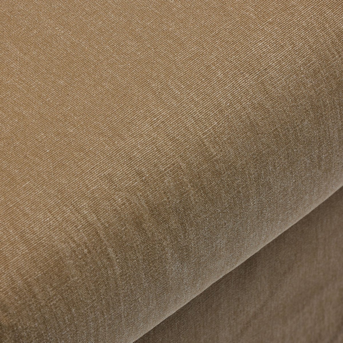 Pouf en tissu naturel CLARIBEL barbate brun chaud, MADURA