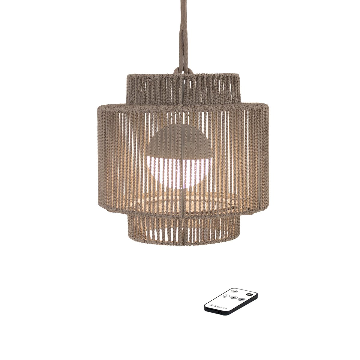 Suspension LED 1300 lumens, INSPIRE gris / argent, INSPIRE