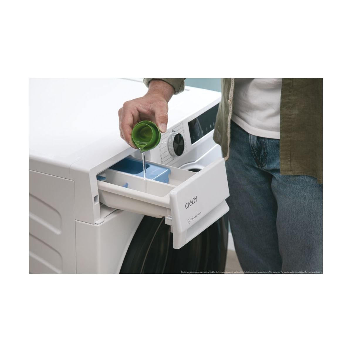 Lave linge hublot BR 47SBL8-S - 7 kg - 1400 tr/min - Classe A - Moteur induction - Connecté wifi couleur unique, CANDY