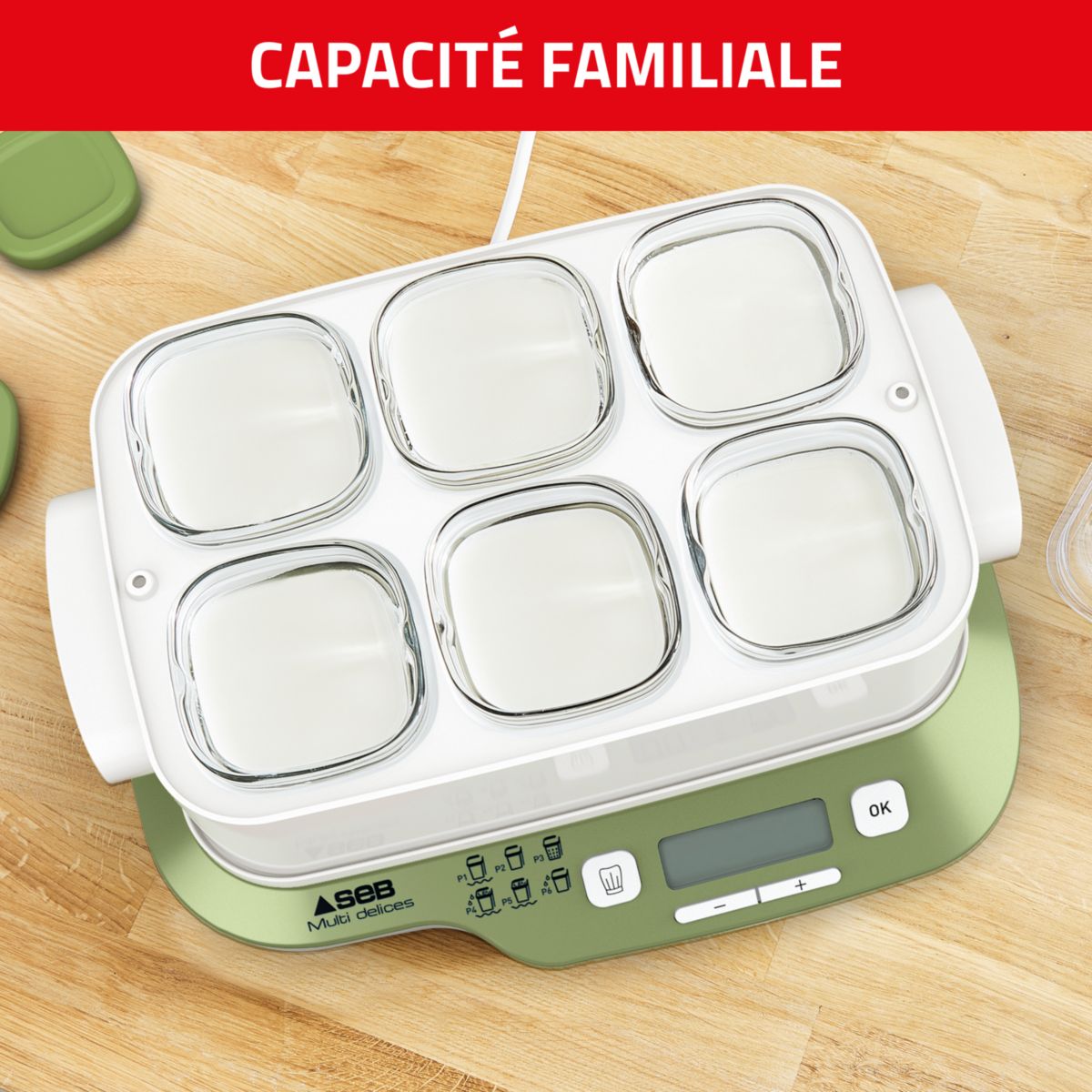Yaourtière et fromagère YG660310 MultiDelices Express & Végétal blanc, SEB