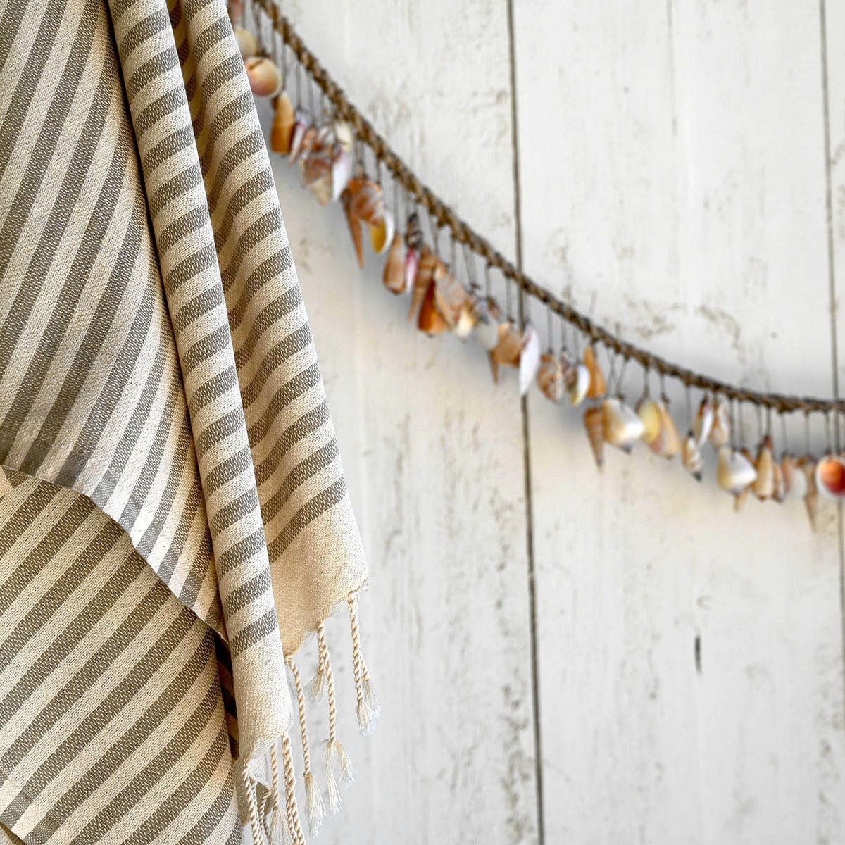 Fouta coton HOSSEGOR taupe, FEBRONIE