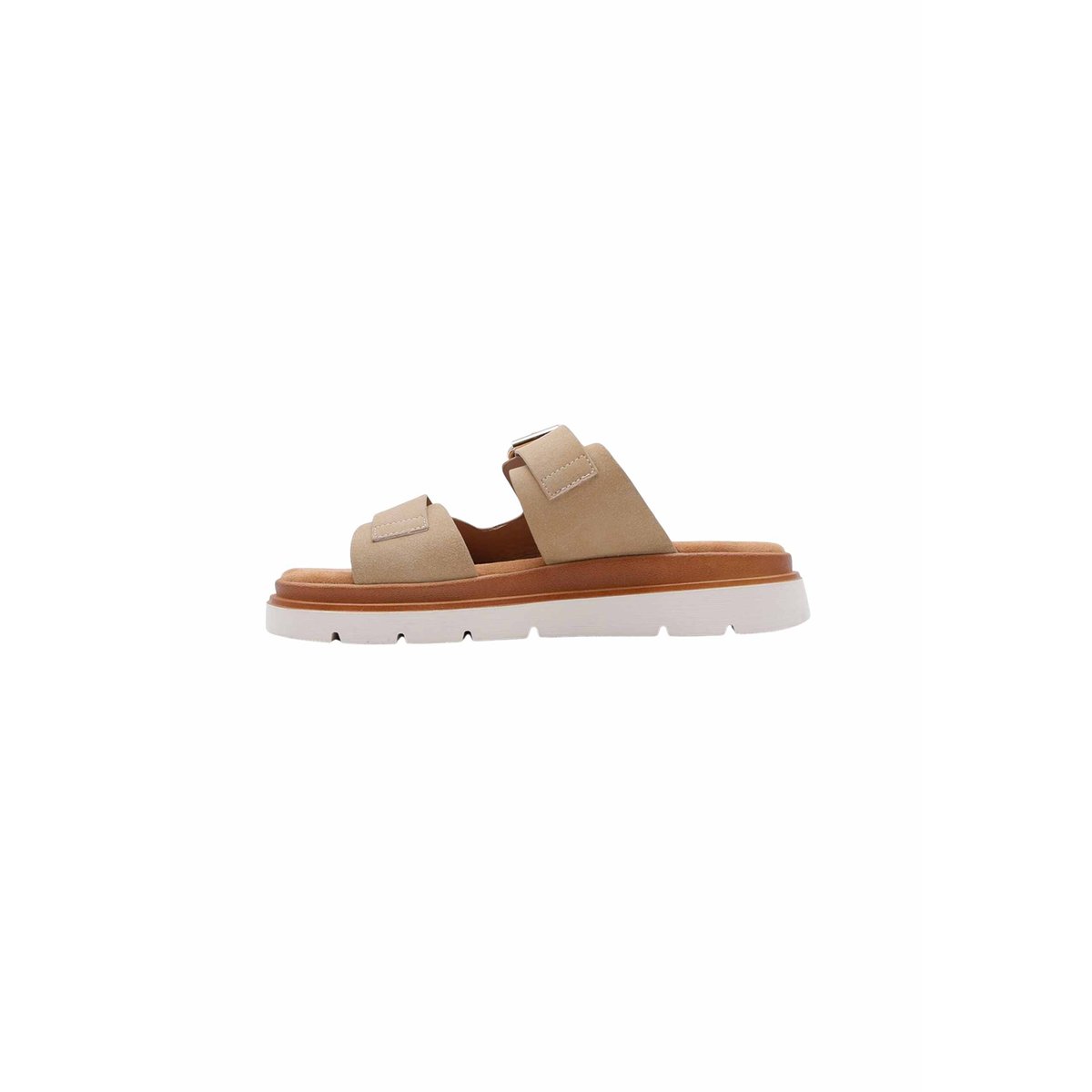 Sandales femme à doubles brides ajustables SOLENE beige, DEELUXE