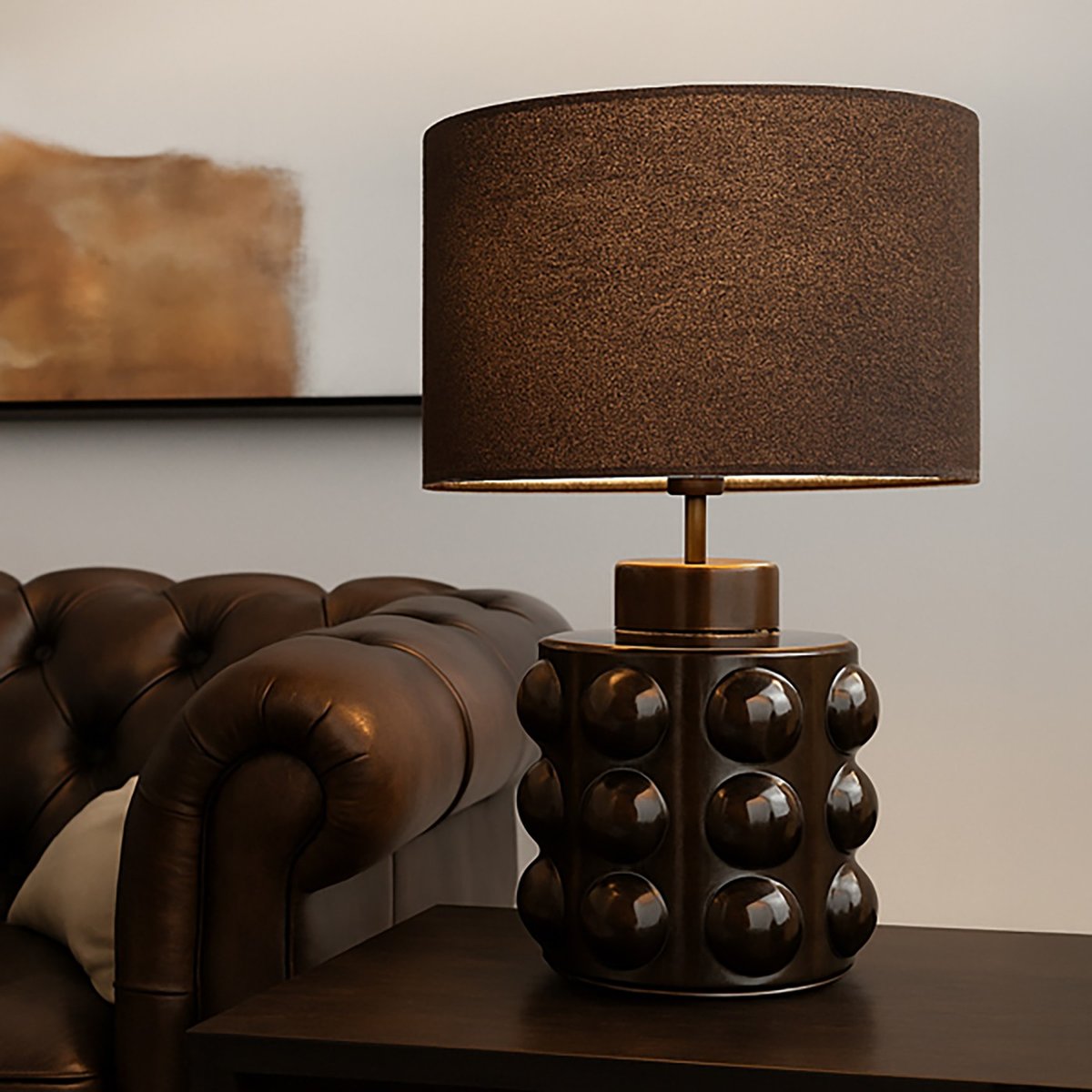 Lampe en porcelaine, CALAMARO marron, KARE DESIGN