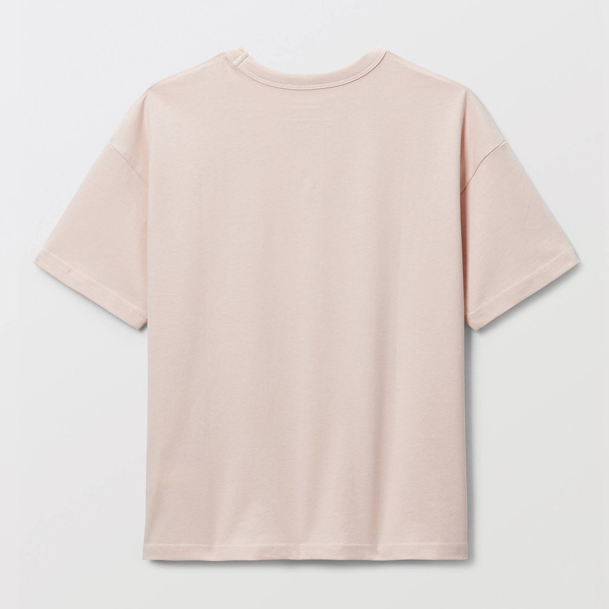 T-shirt manches courtes à inscription en coton BIO GOTS buvard, MONOPRIX