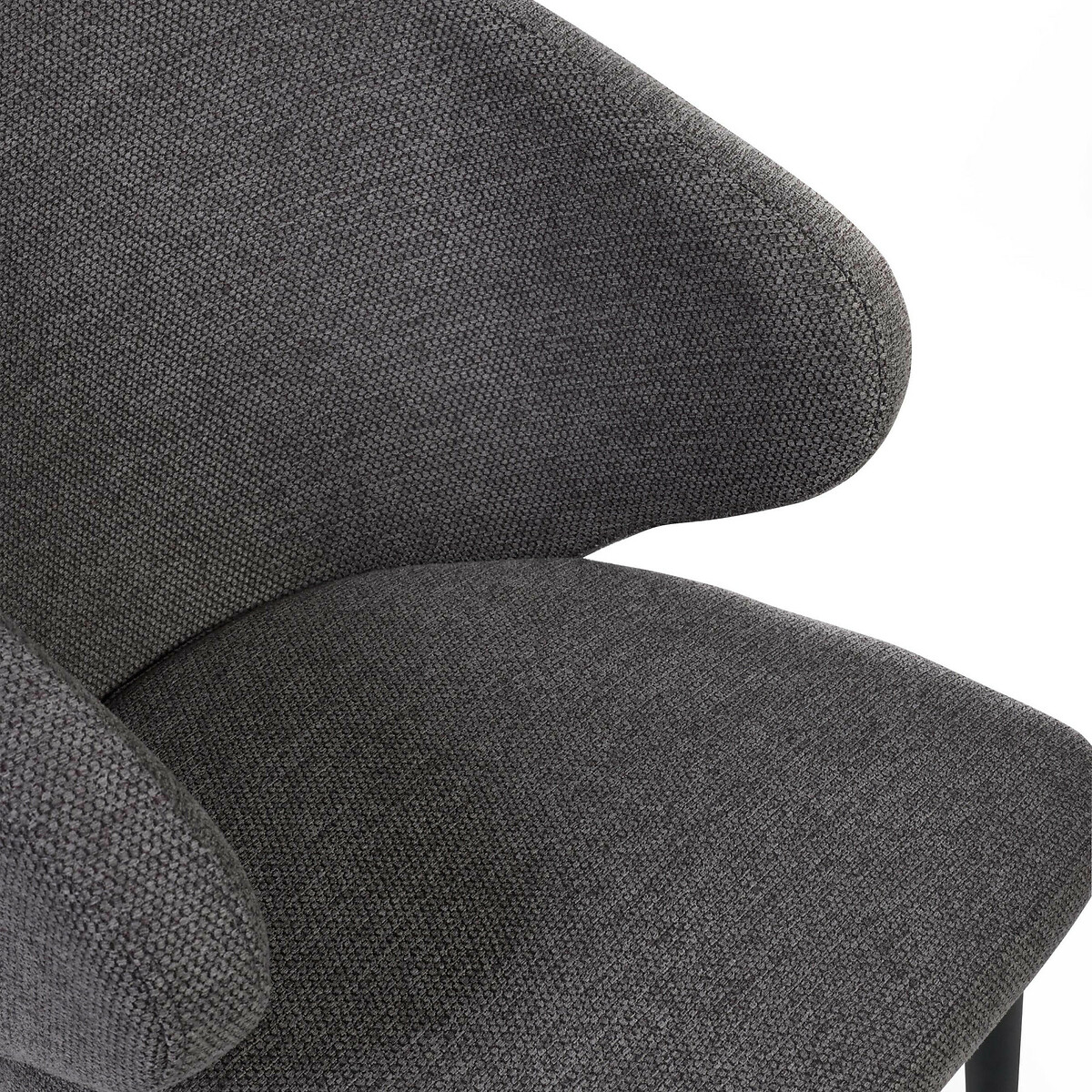 Marius Curve Fabric Dining Chairs (Set of 2) charcoal, SO'HOME