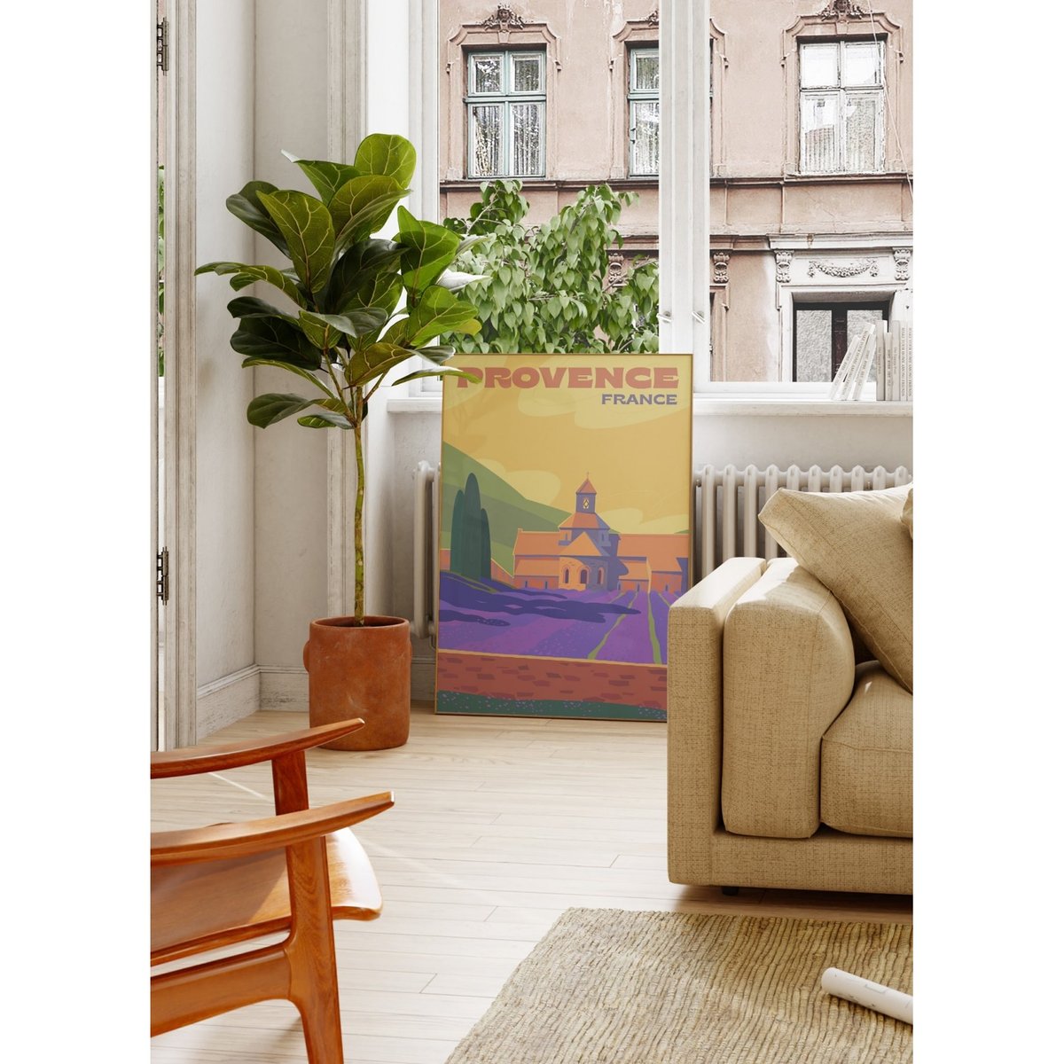 Affiche Provence blanc, L'AFFICHERIE