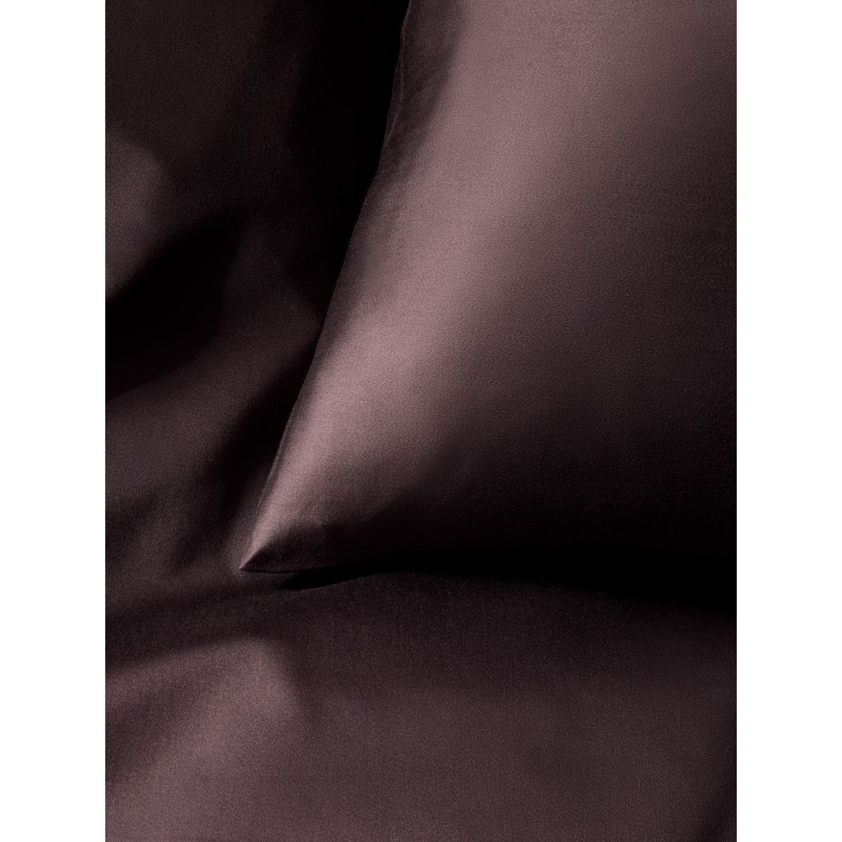 Parure housse de couette satin égyptien marron chocolat, NEXT