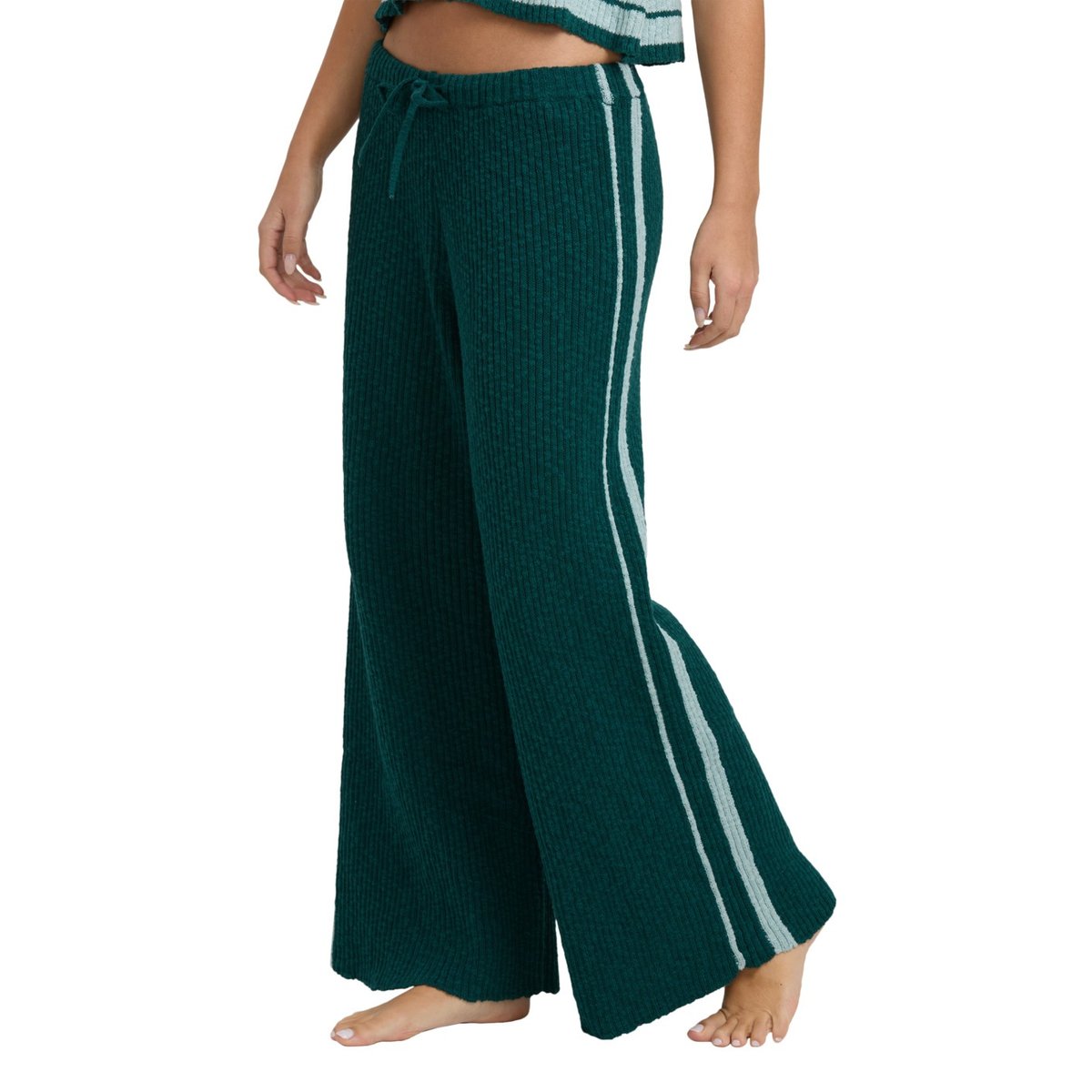 Pantalon évasé en tricot côtelé SUMMERY NIGHTS rose spruce green, BILLABONG