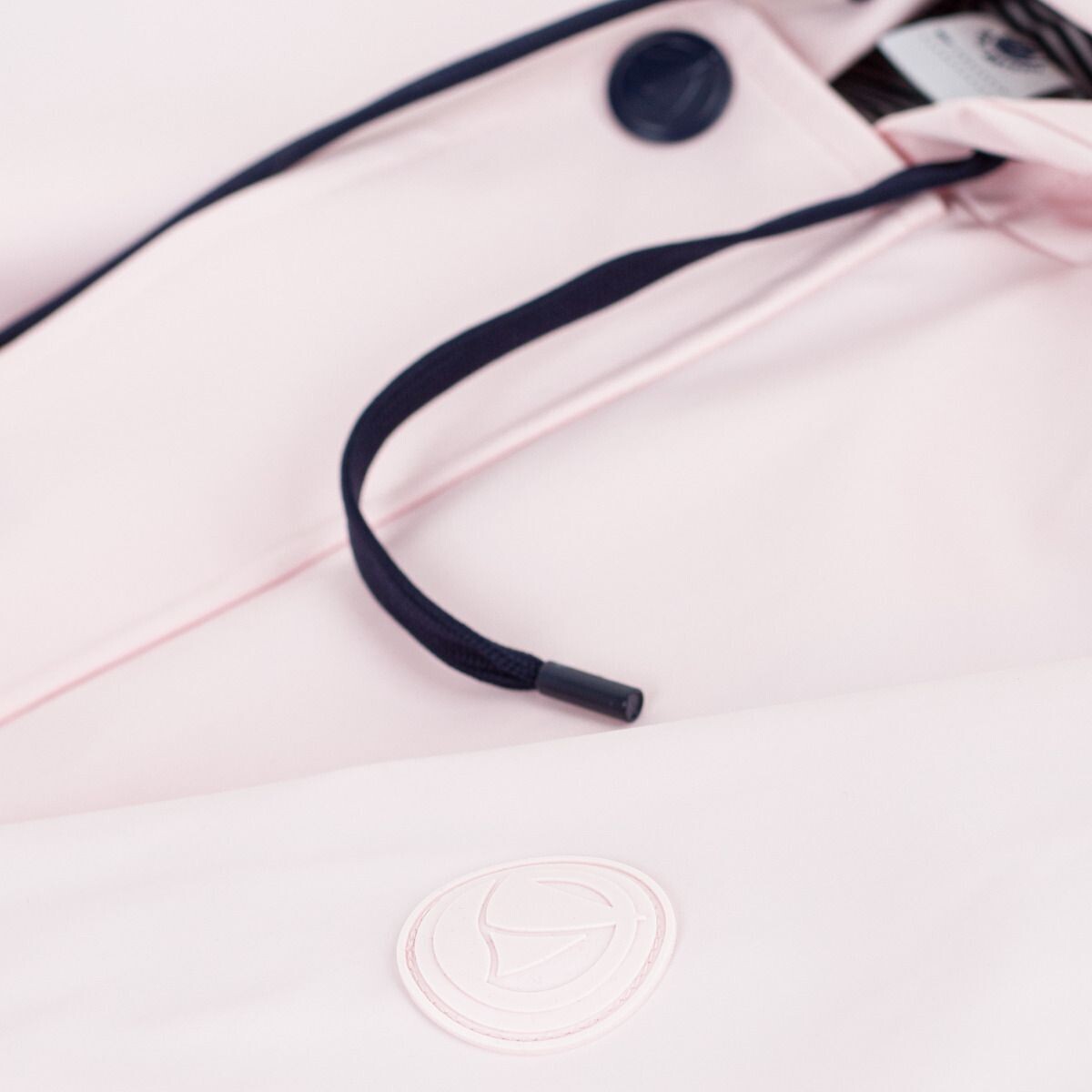 Cerata media lunghezza cerniera e cappuccio rosa chiaro, PETIT BATEAU