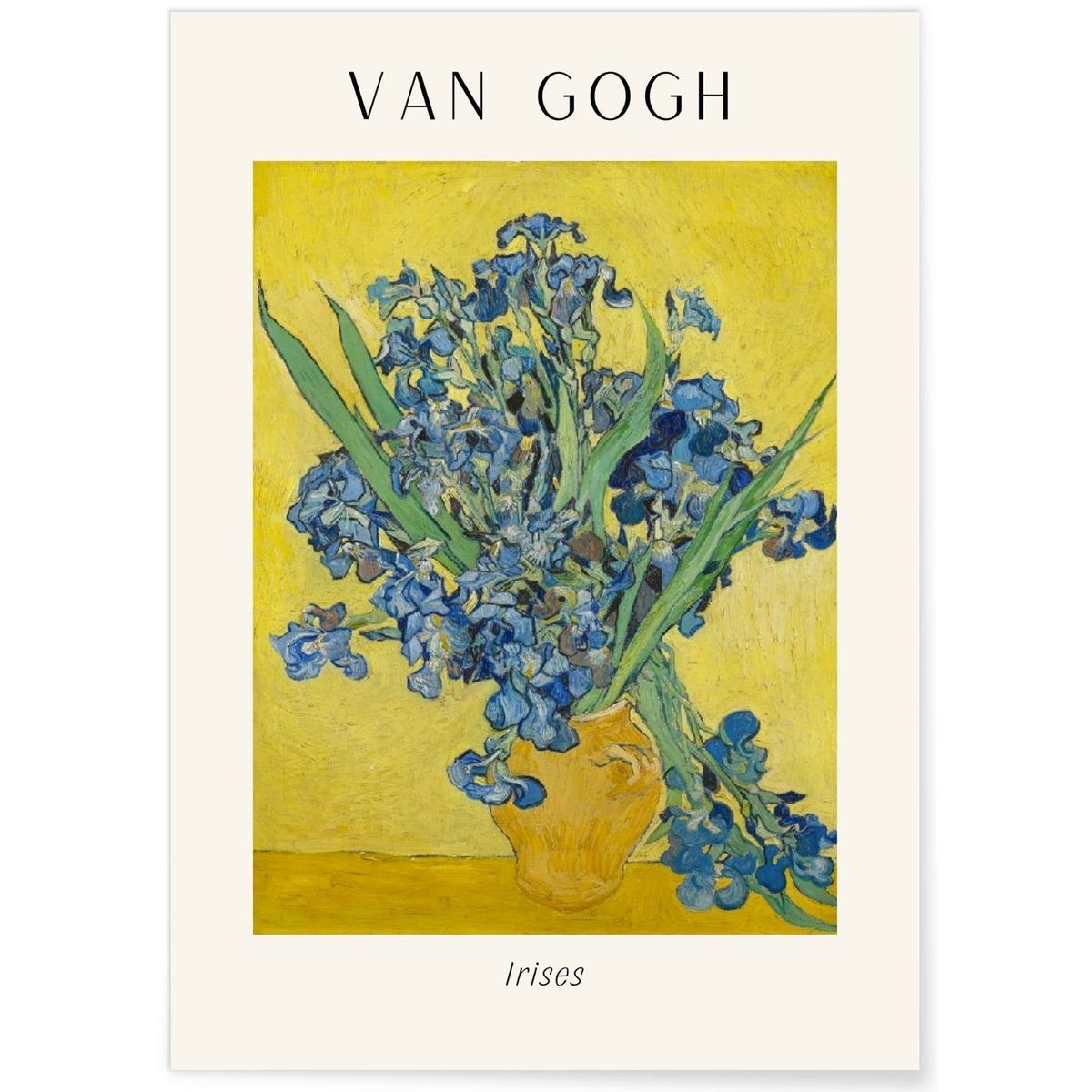 Affiche Van Gogh - Irises blanc, L'AFFICHERIE