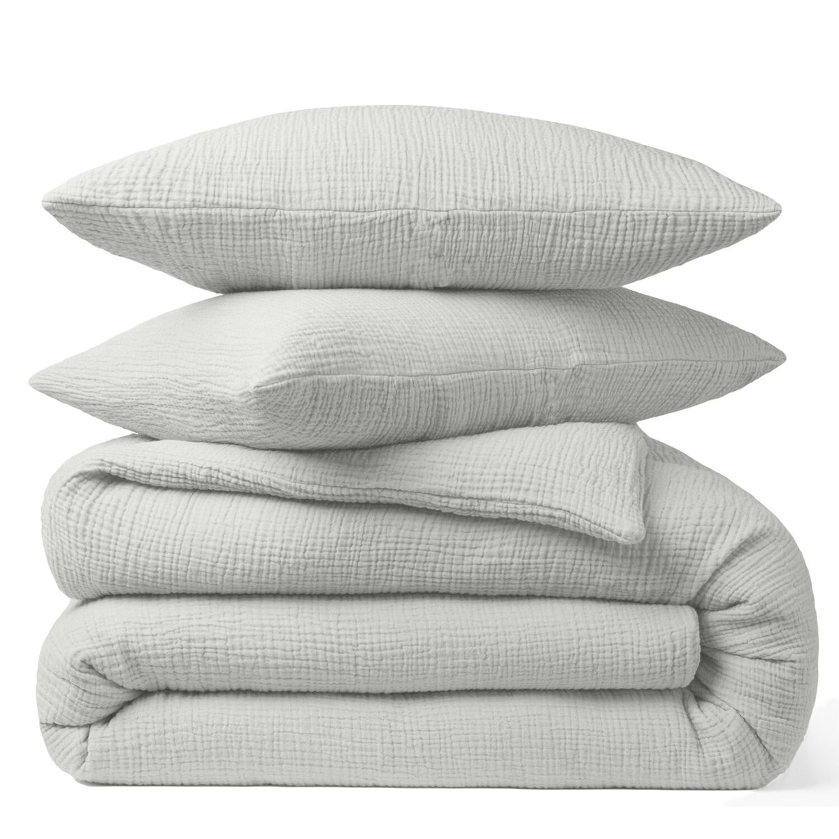 Taie d'oreiller 100% gaze de coton gris glacier, BATON ROUGE