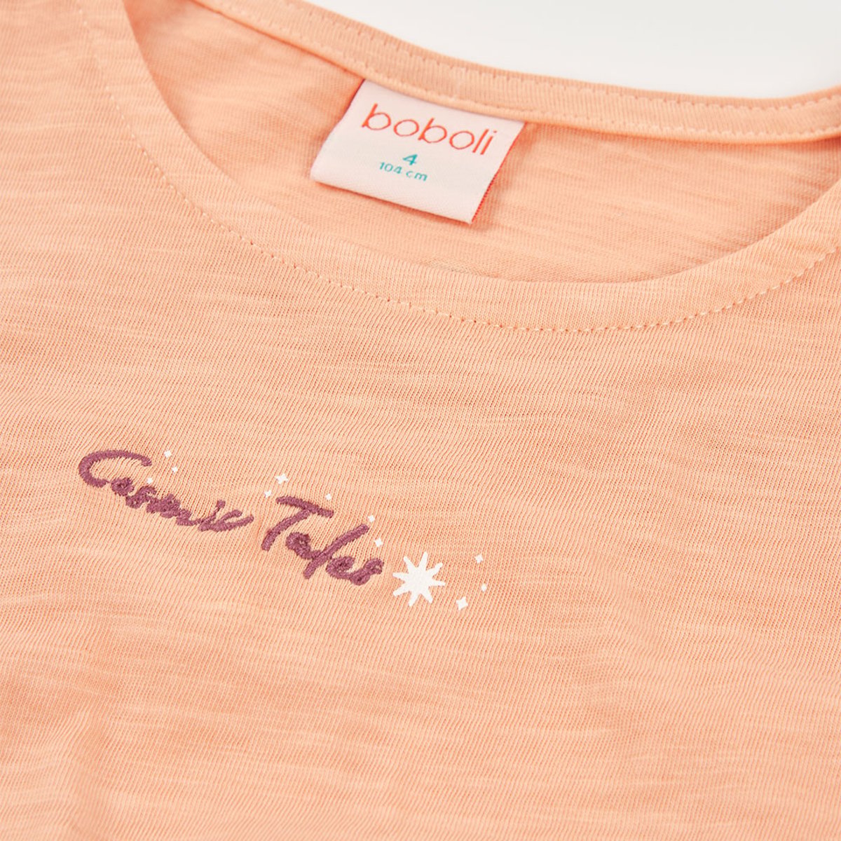T-shirt fille coton orange, BOBOLI