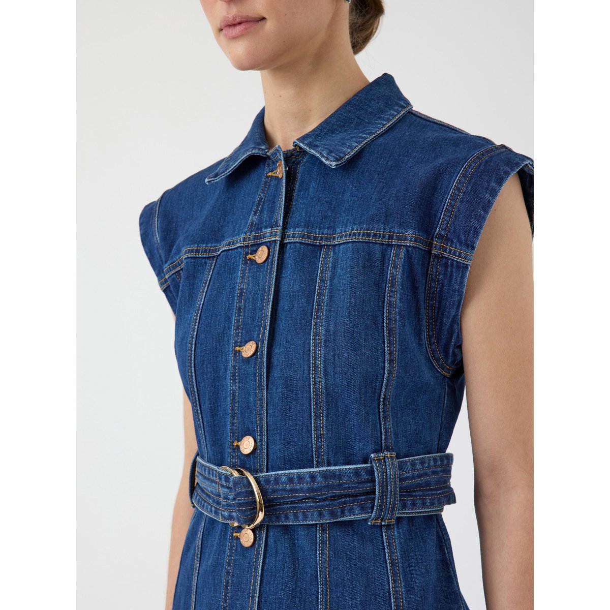 Robe Courte medium blue denim, YAS
