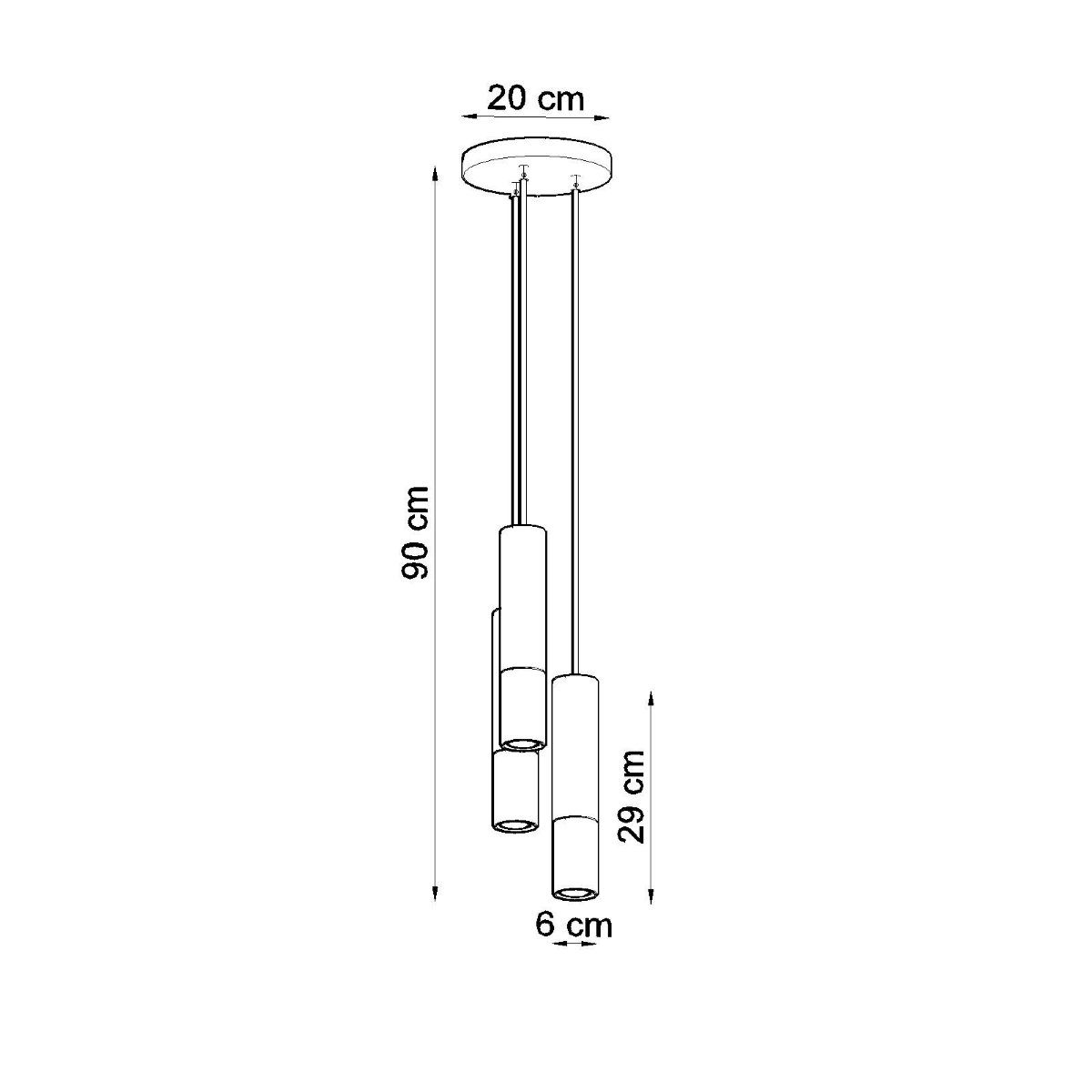 Suspension Acier Noir/Chromé GU10 3 Loopez noir, EDEN