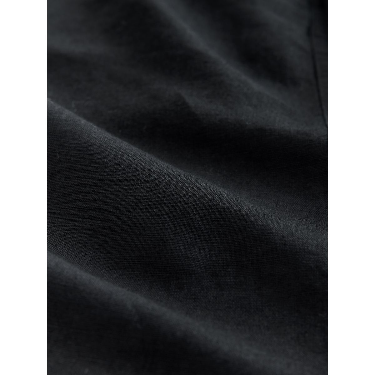 Pantalon barrel en lin et coton noir, NEXT