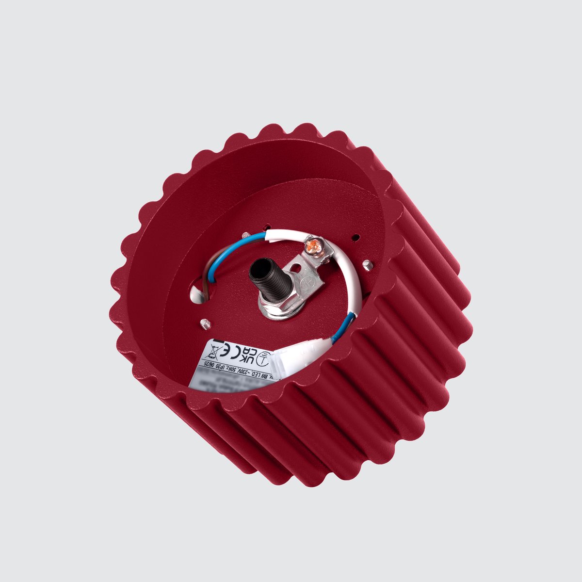 Plafonnier Aluminium Bourgogne Gx53 1 Aura rouge, EDEN