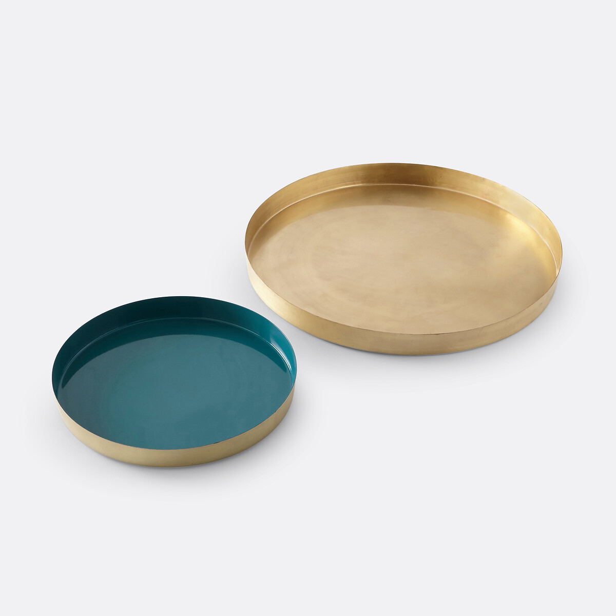 Plateau rond en métal acier, Solador or, LA REDOUTE INTERIEURS