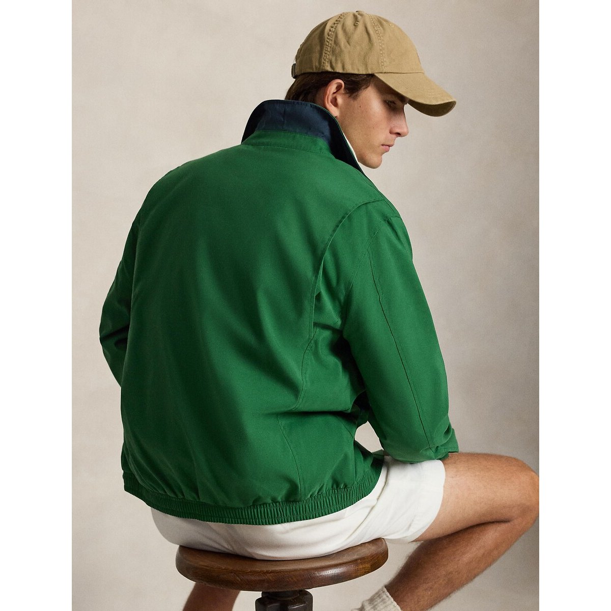 Casaco de sarja bi-swing verde-floresta, POLO RALPH LAUREN