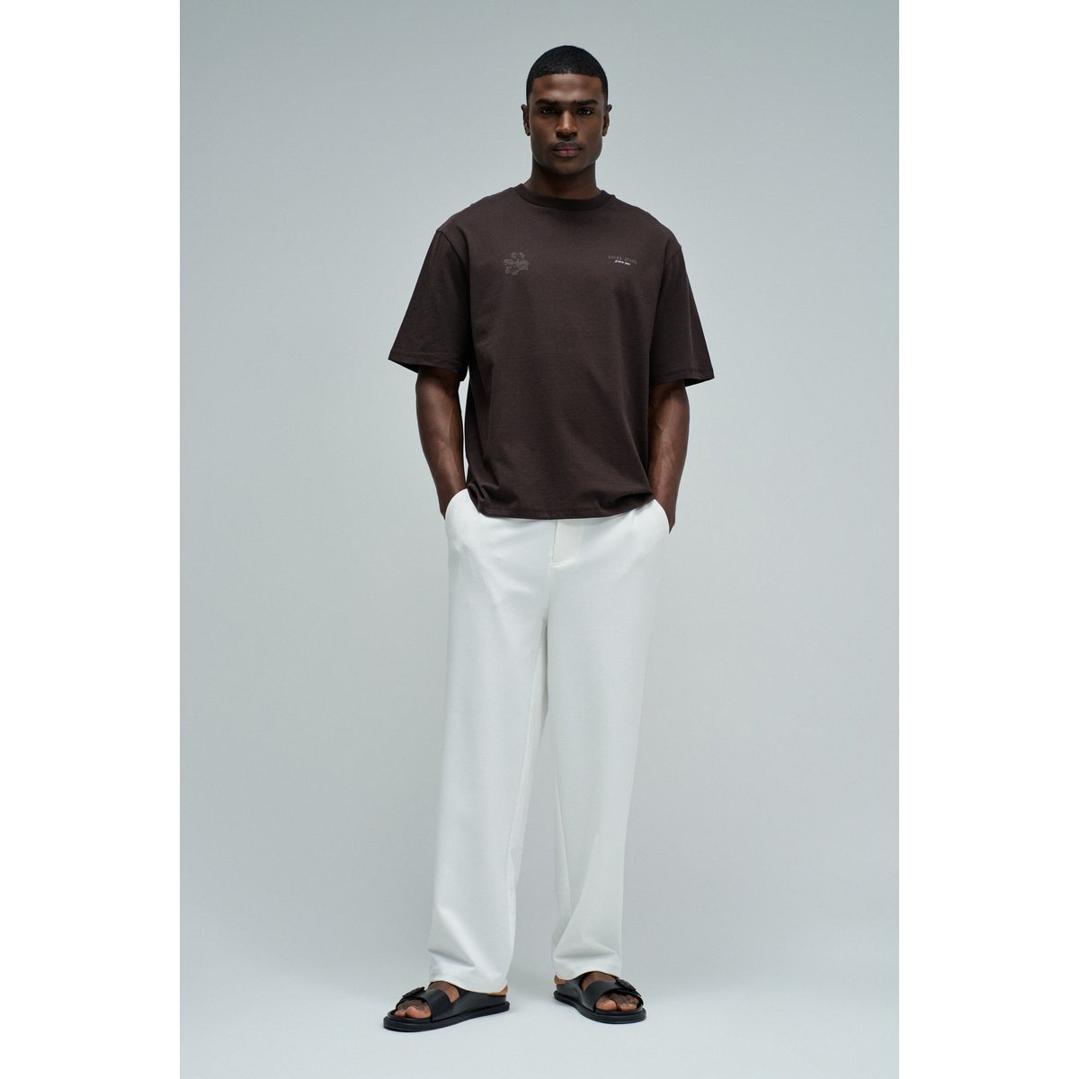 T-SHIRT AVEC IMPRIMÉ ET BRANDING marron, SALSA JEANS