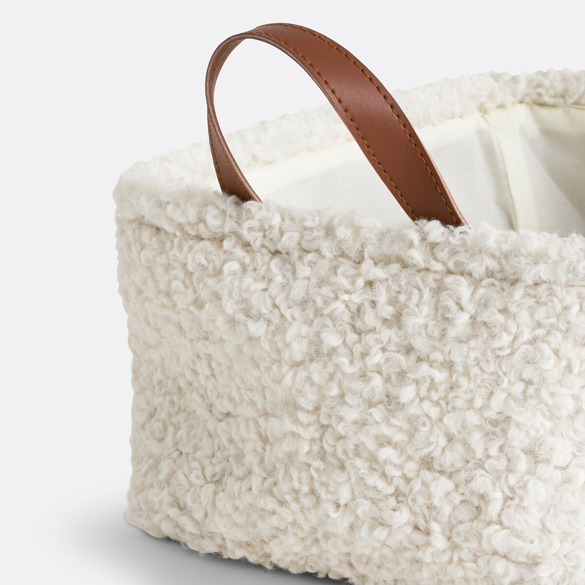 Lot de 2 paniers bouclette, Boklio ecru, LA REDOUTE INTERIEURS