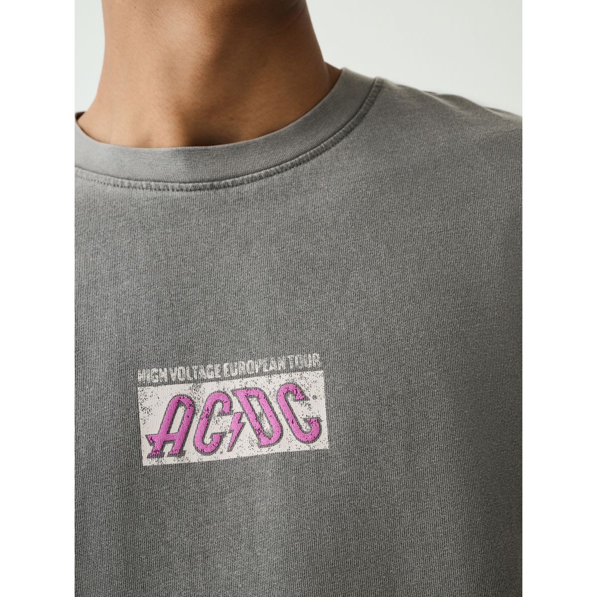 T-shirt à imprimé groupe de musique noir acdc, NEXT