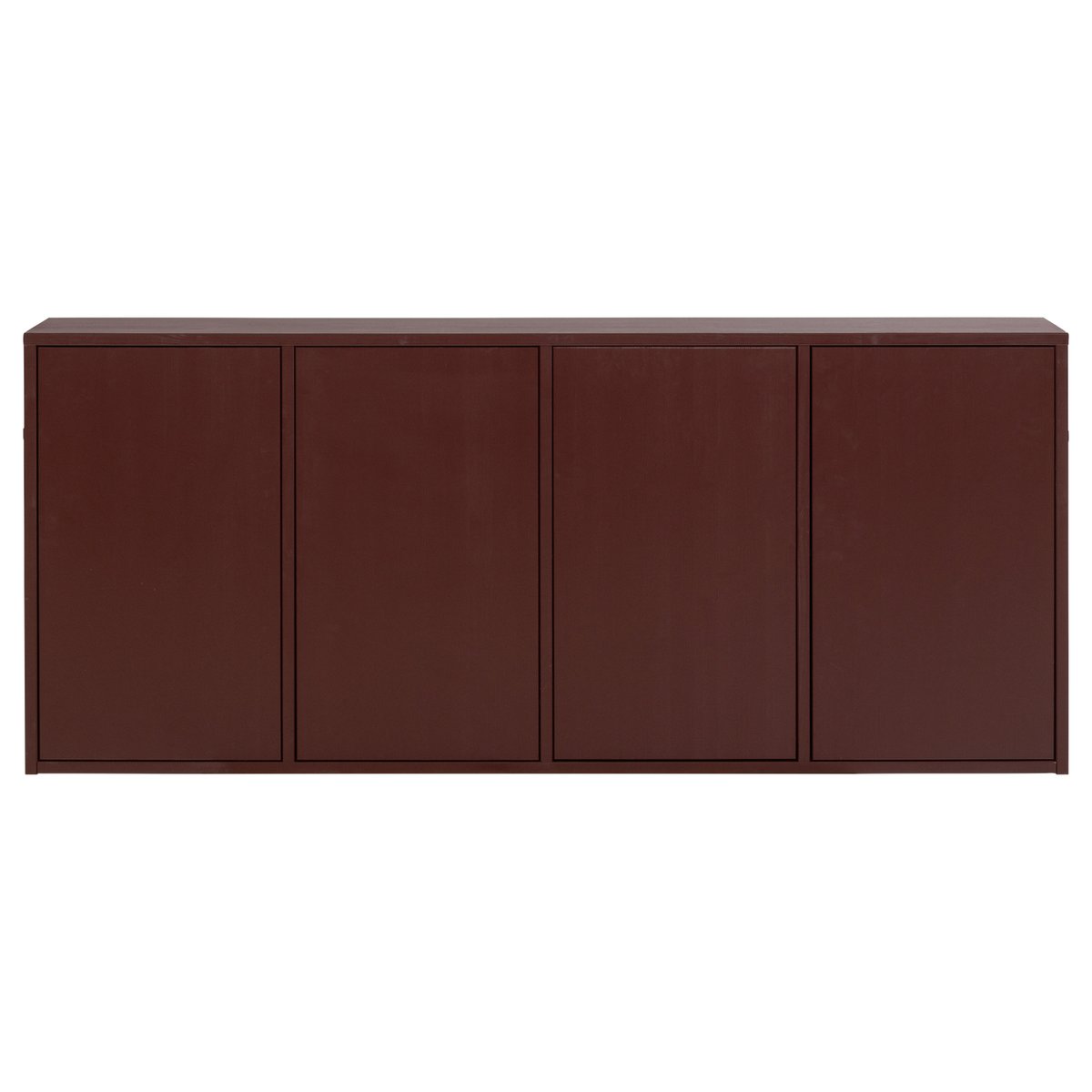 Buffet en bois de pin MEREL rouge bordeaux, WOOOD
