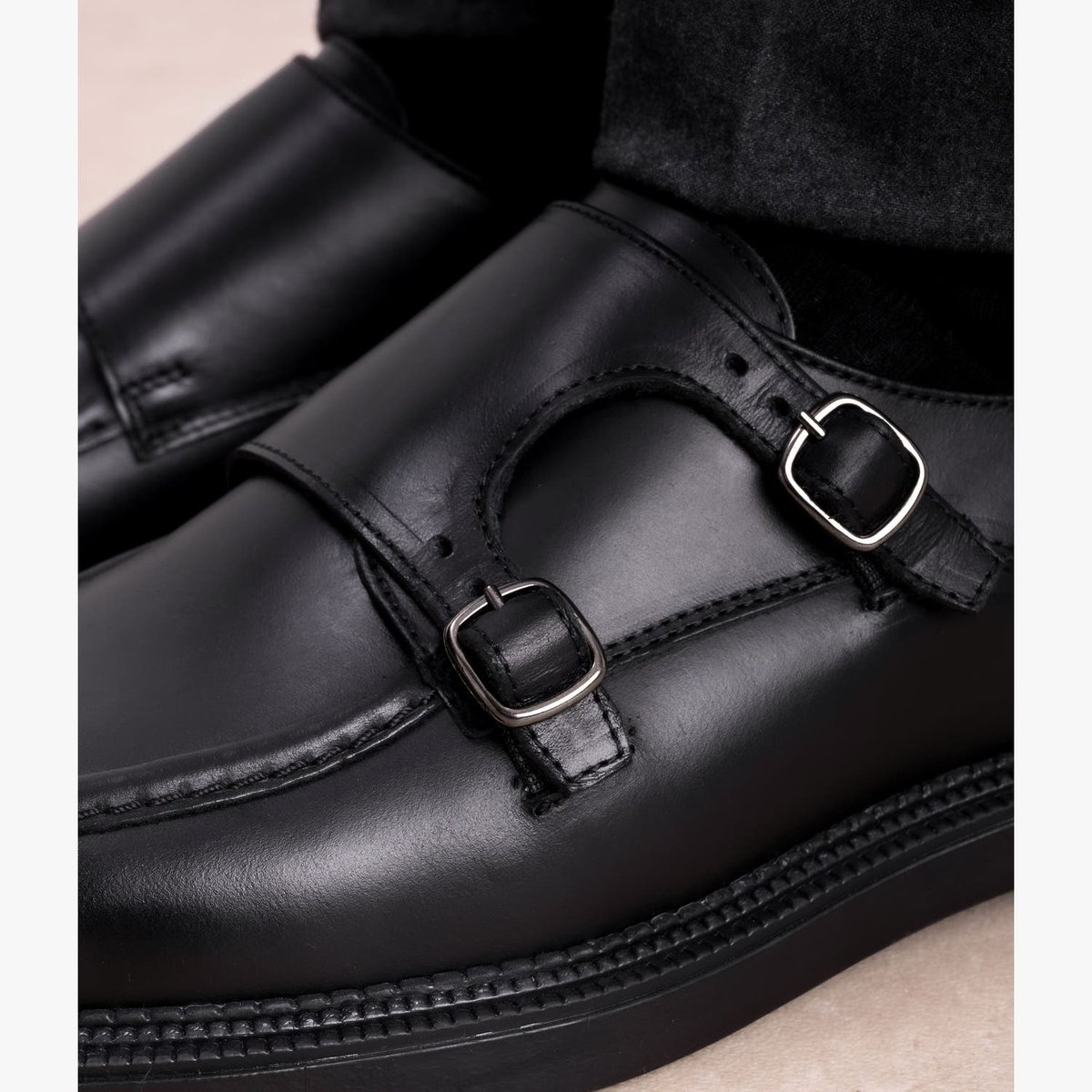 Derby en cuir ALEC noir, BOCAGE