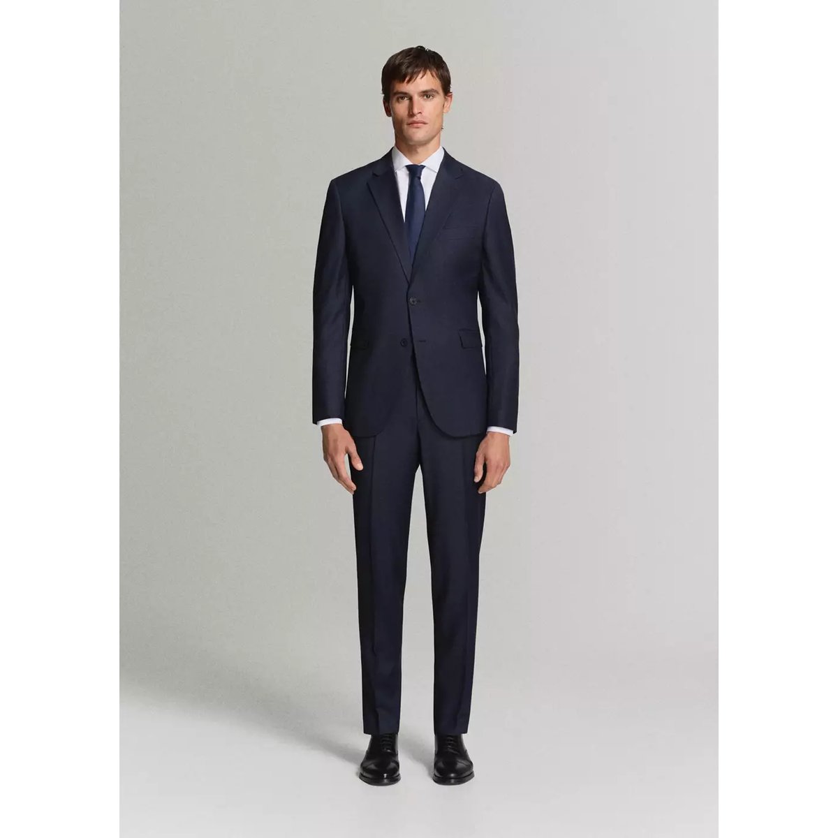 Pantalon costume Turín 100 % laine bleu marine foncé, MANGO MAN