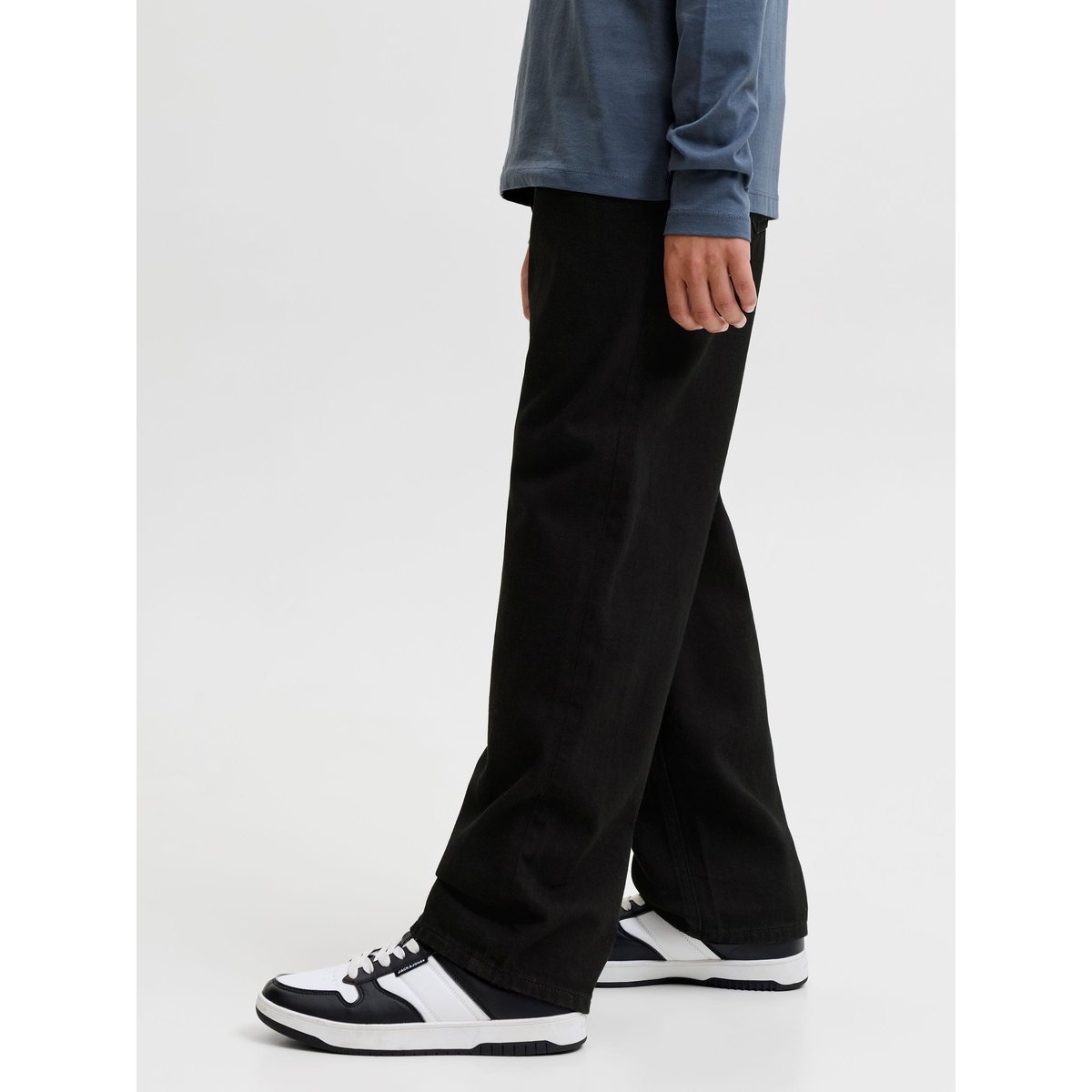 Jean Coupe Décontractée black denim 1, JACK & JONES JUNIOR