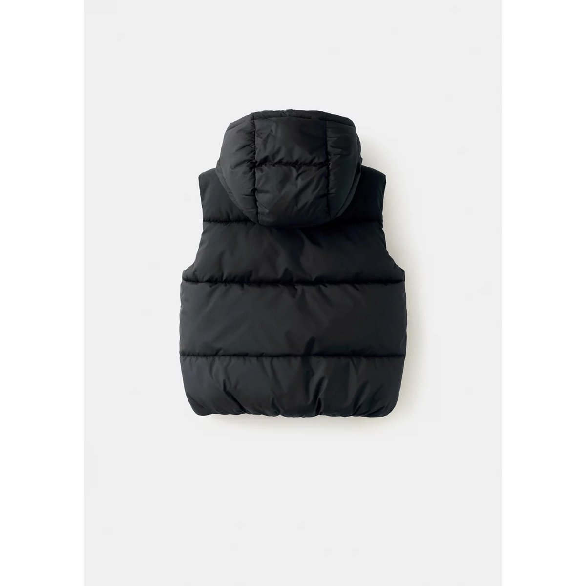 Gilet matelassé à capuche noir, MANGO BABY