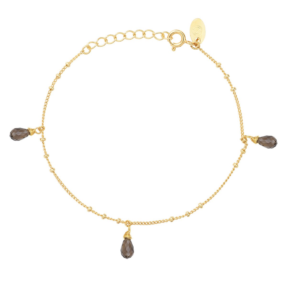 Bracelet danaé quartz fumé brun, CAROLINE NAJMAN