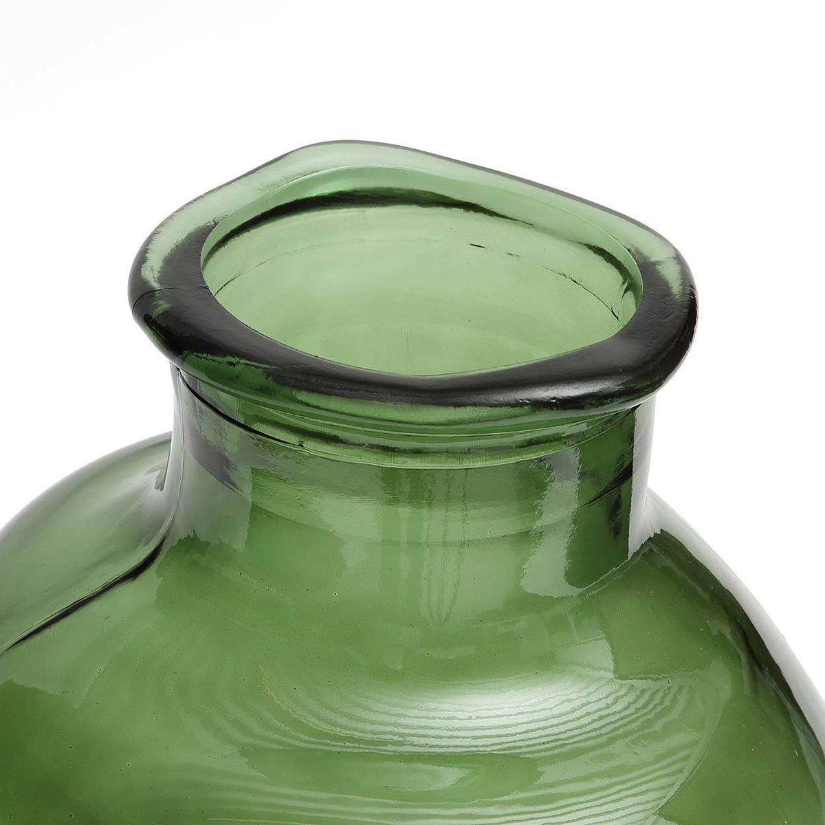 Le vase en verre recyclé YUGANG vert, BAZAR BIZAR