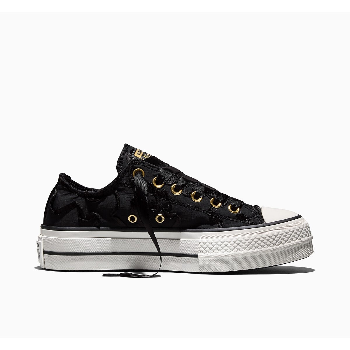 Baskets CHUCK TAYLOR ALL STAR LIFT OX RIBBON LACE noir, CONVERSE