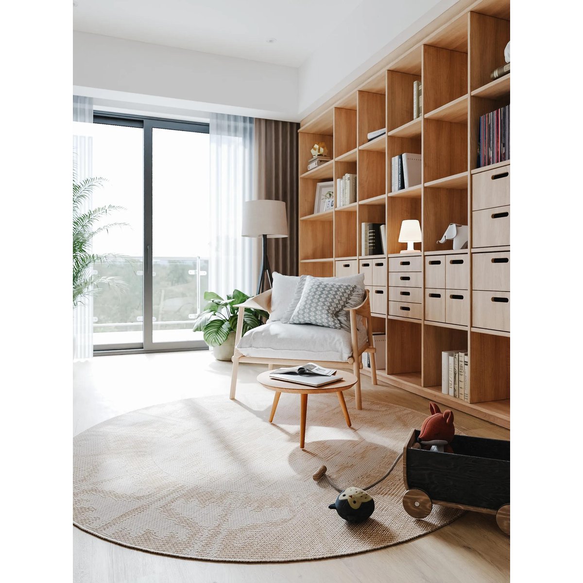 Tapis rond d'extérieur & intérieur BRONCO crème, BENUTA 