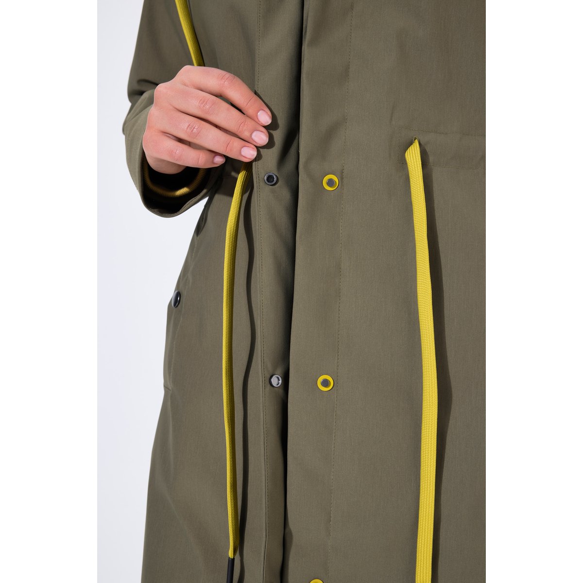 Parka technique HYPRAR 3-en-1 à capuche vert mousse, ULLA POPKEN