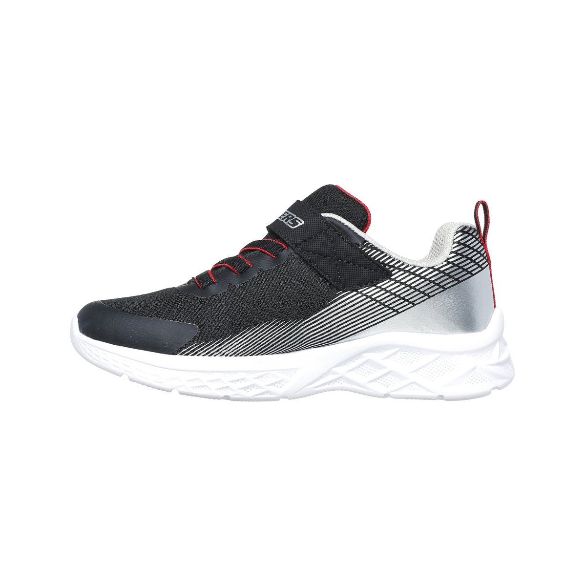 Basket à Scratch Zovrix noir-argent-rouge, SKECHERS