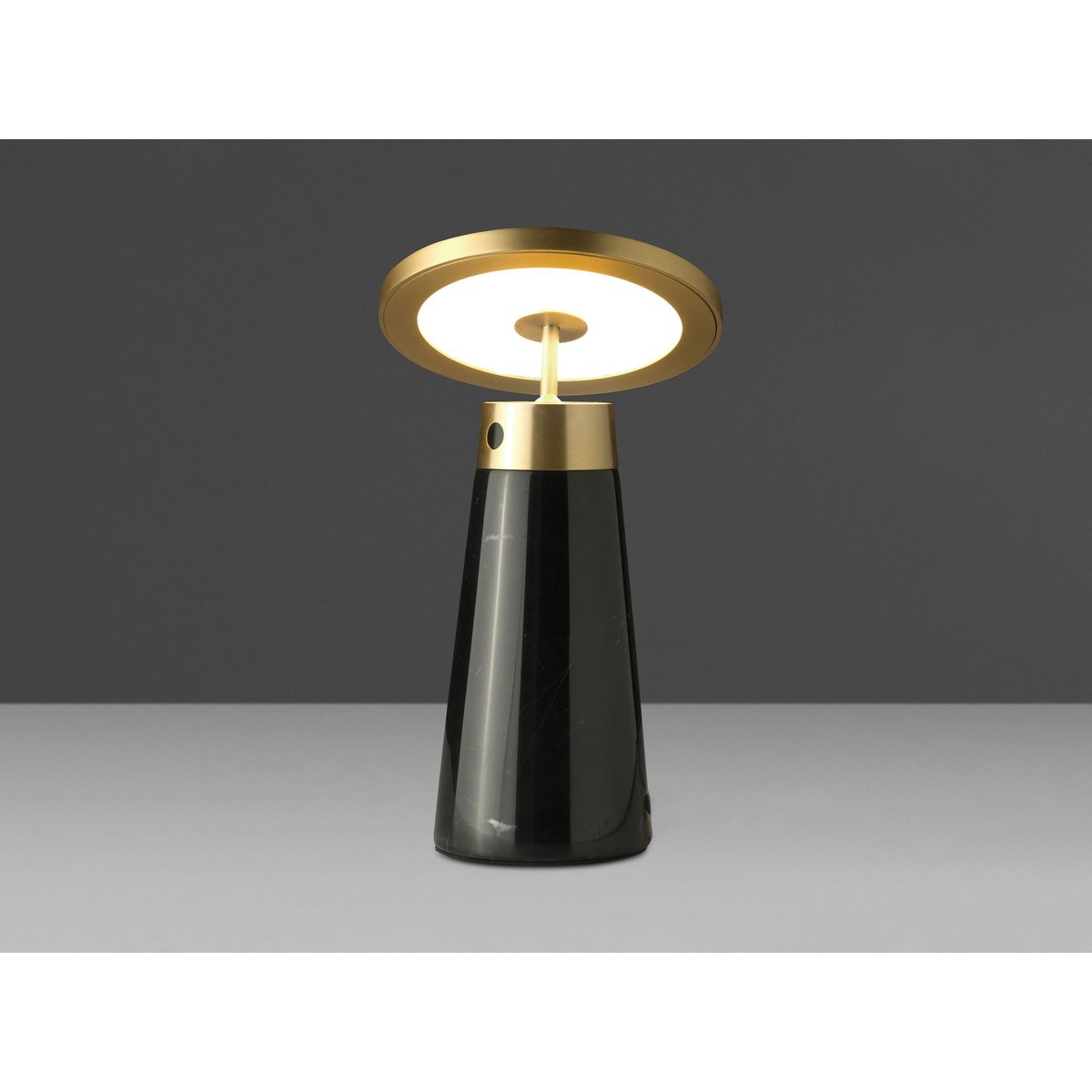 Lampe de bureau en marbre et acier noir | or, ANGEL CERDA